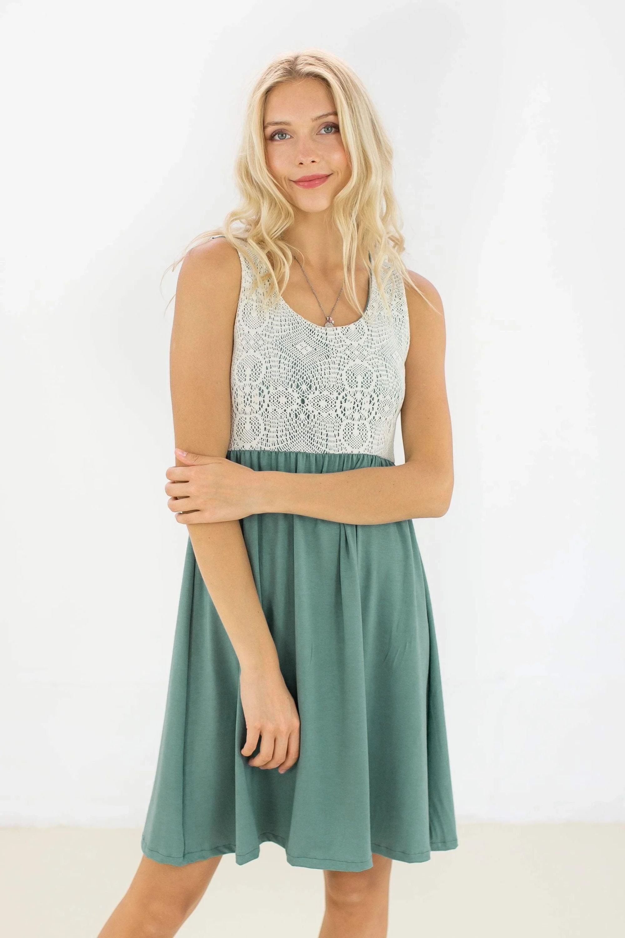 Midi Dress Maya Mint Lace