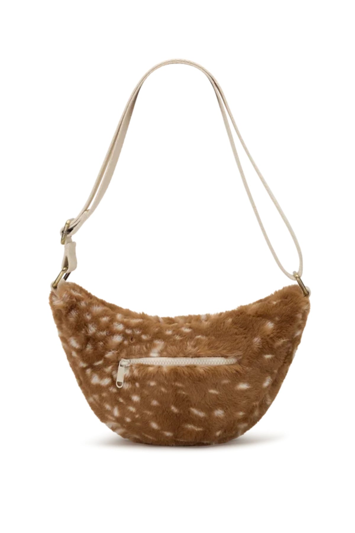Half Moon Bag Andrea Faux Fur Canelle