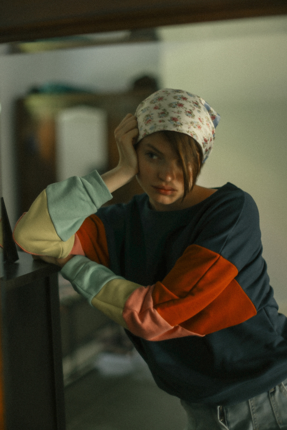 Pullover Happy in blaugrau