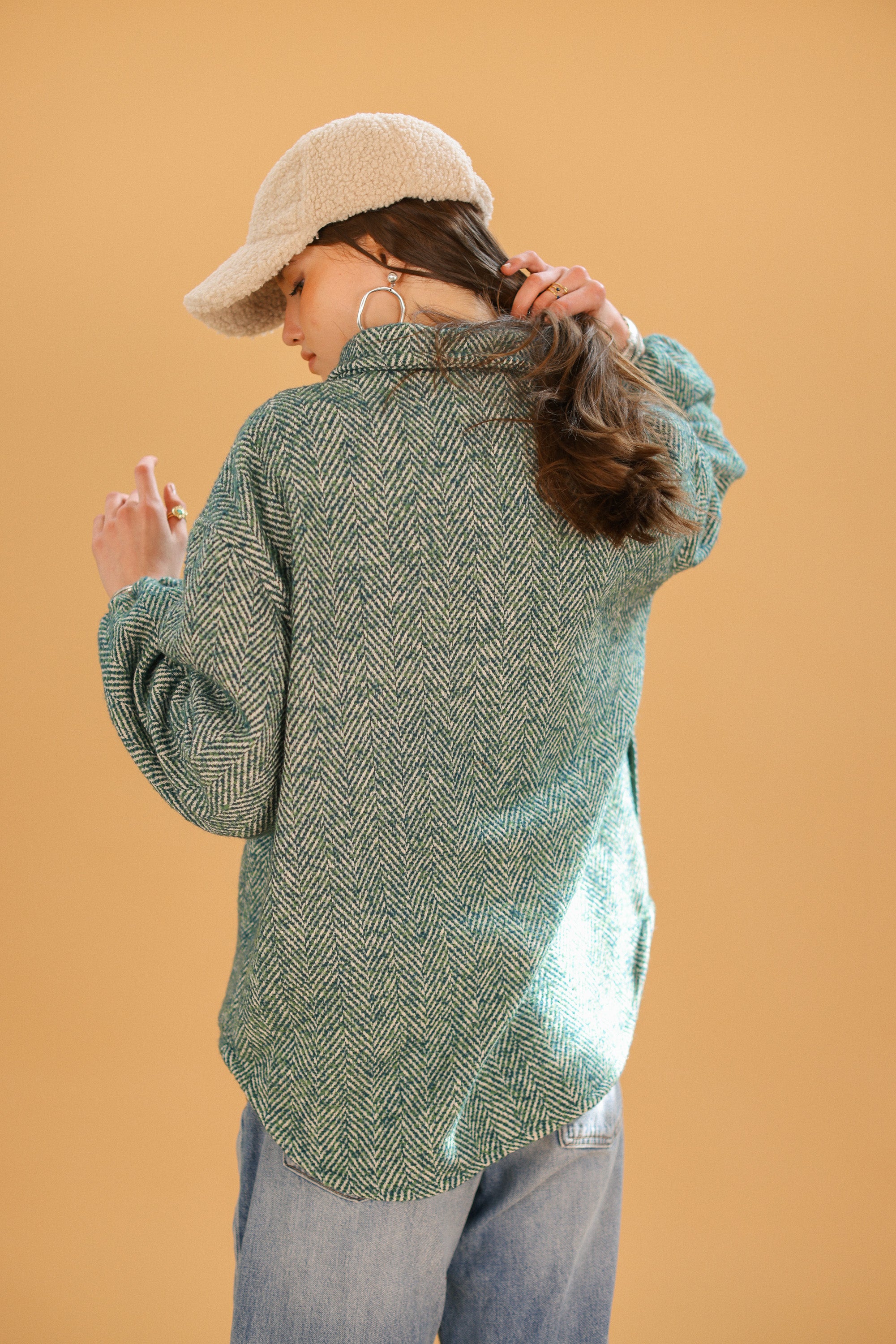 Jacket Kimi Sage Herringbone