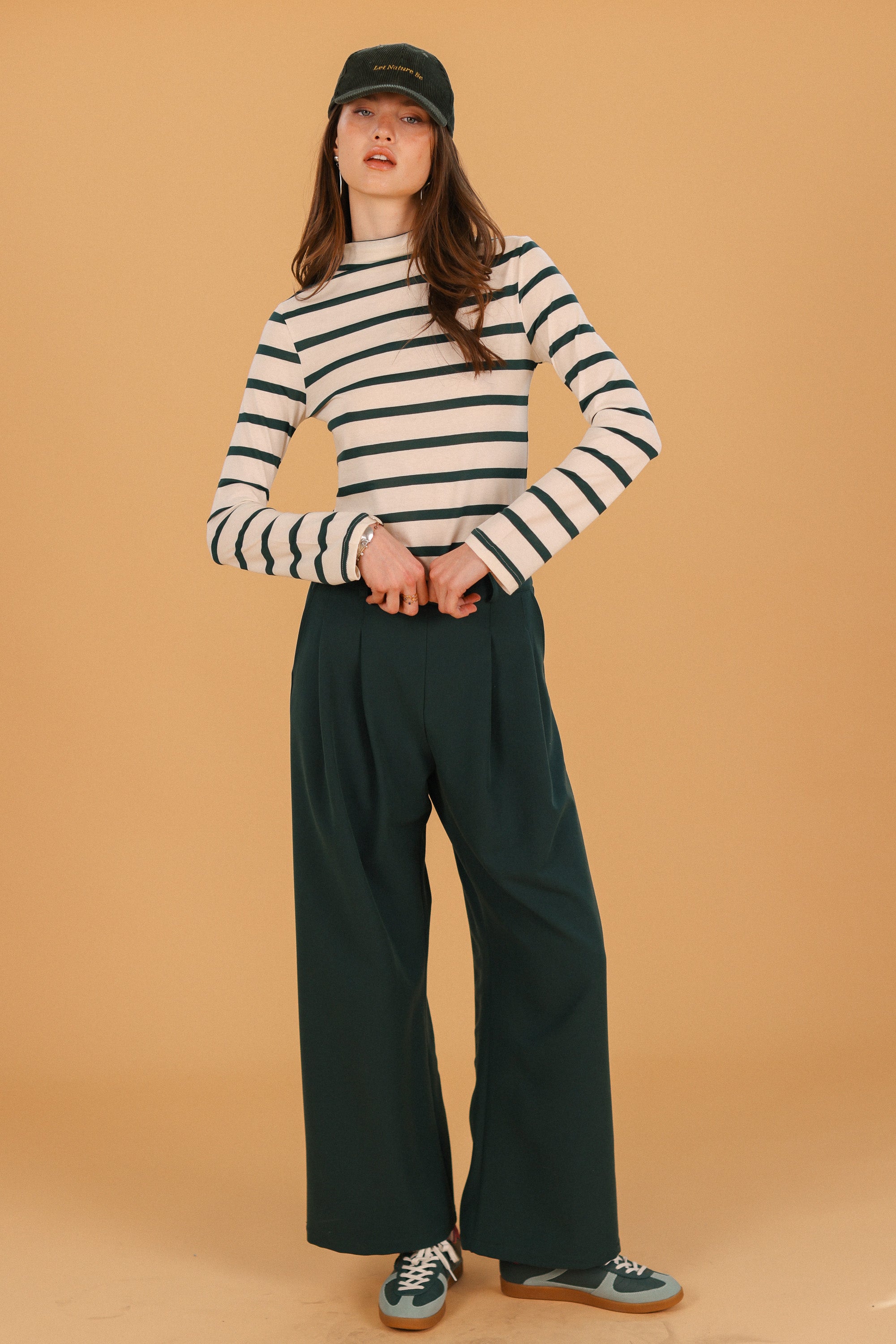 Top Billie Green Stripes