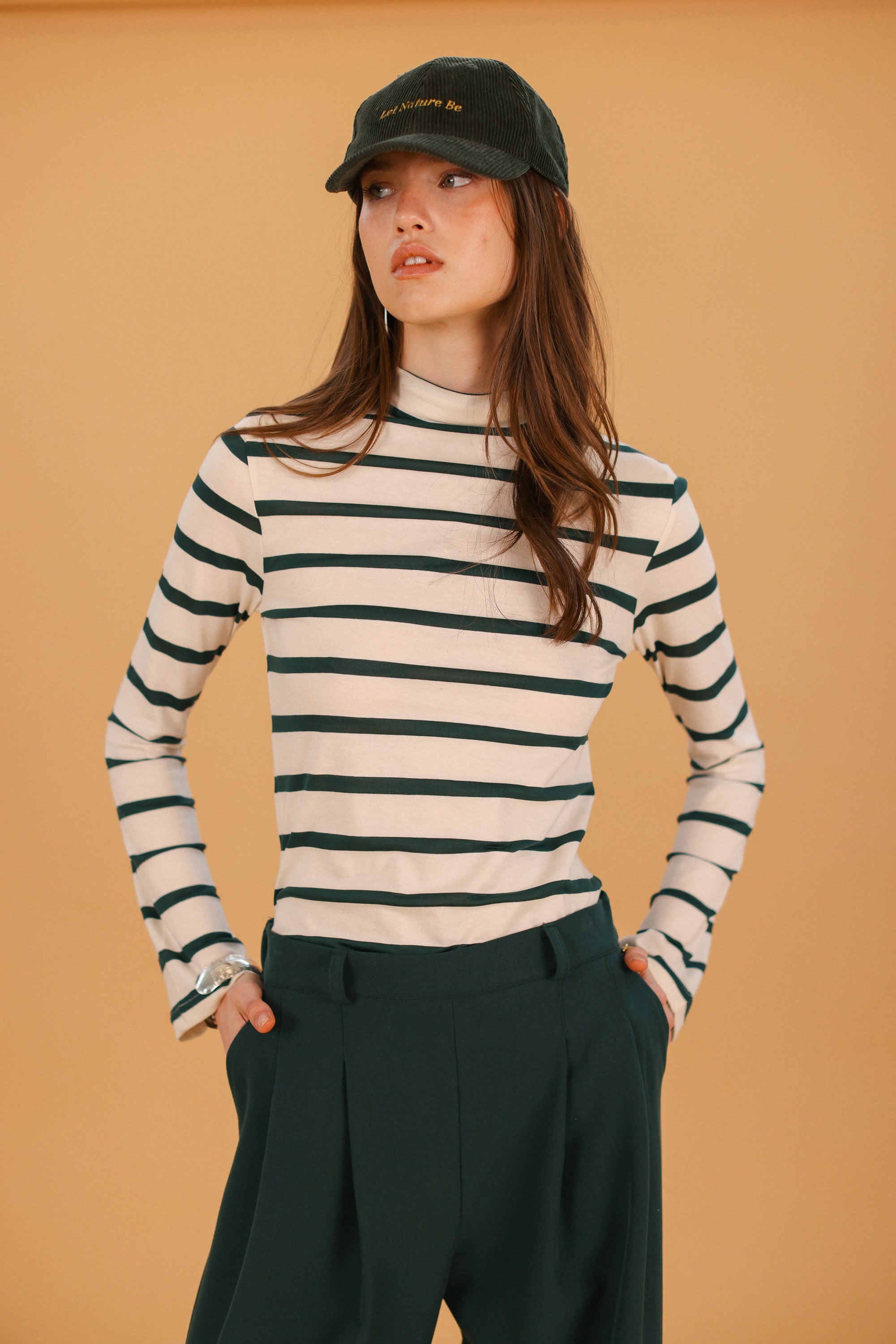 Top Billie Green Stripes