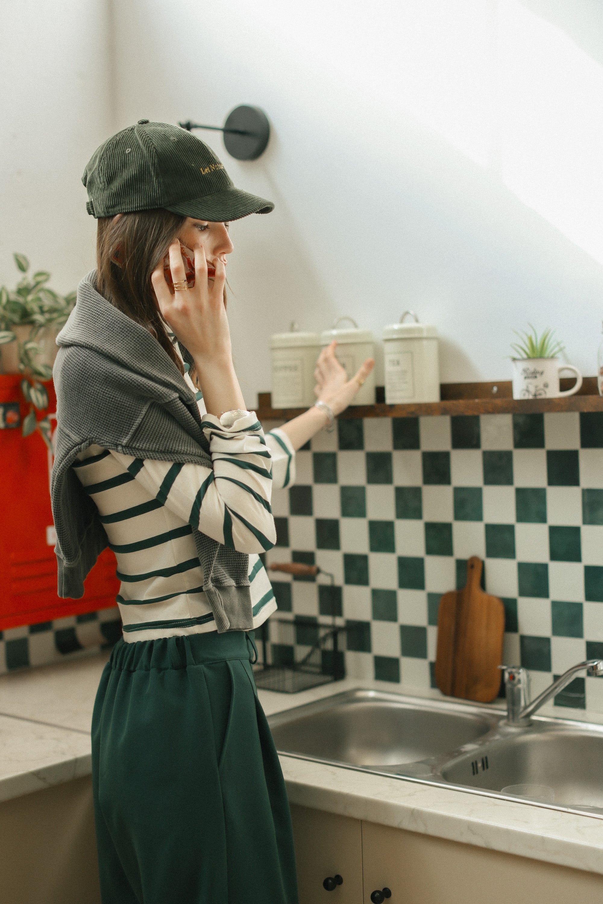 Top Billie Green Stripes