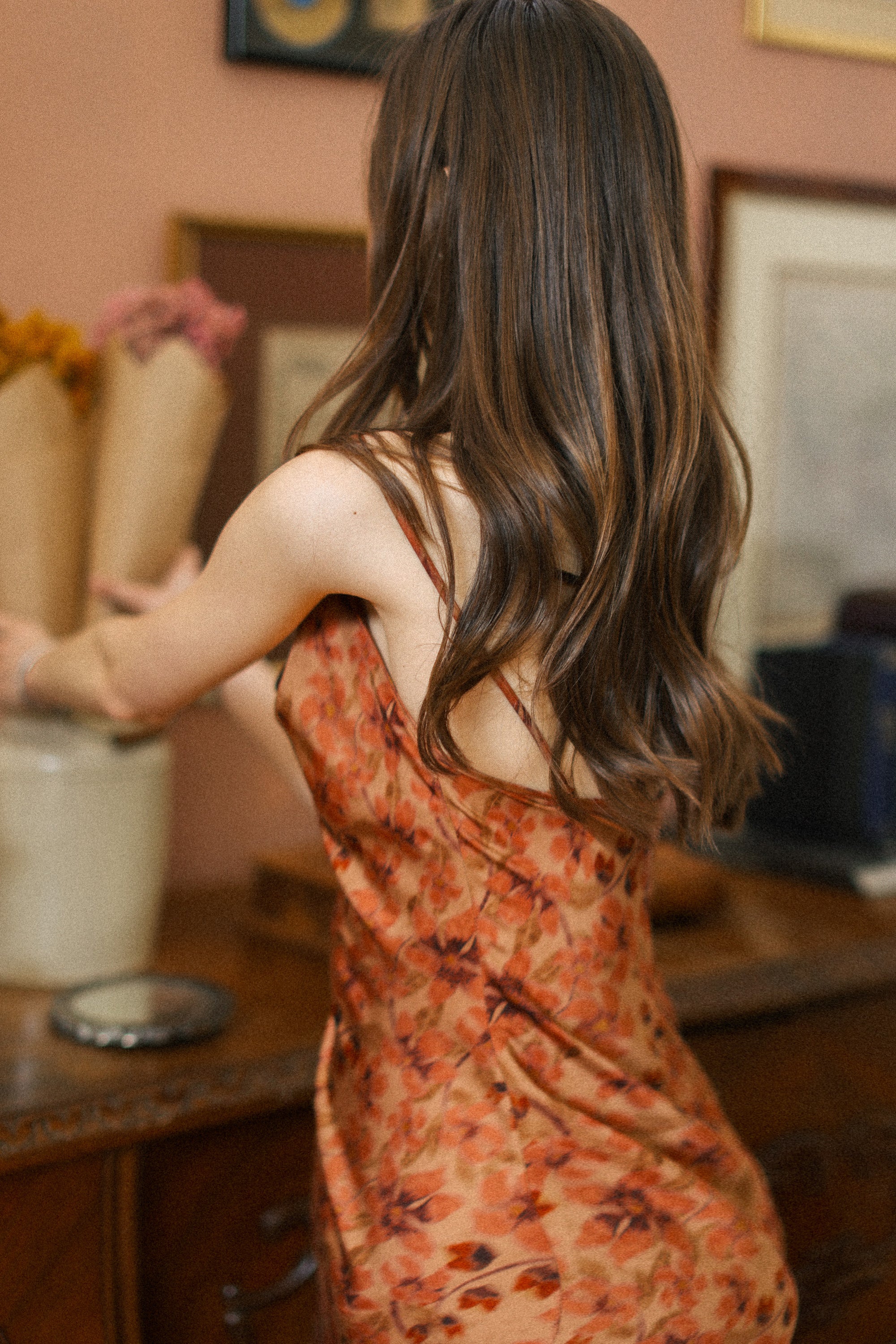 Dress Alimona Terracotta Flowers