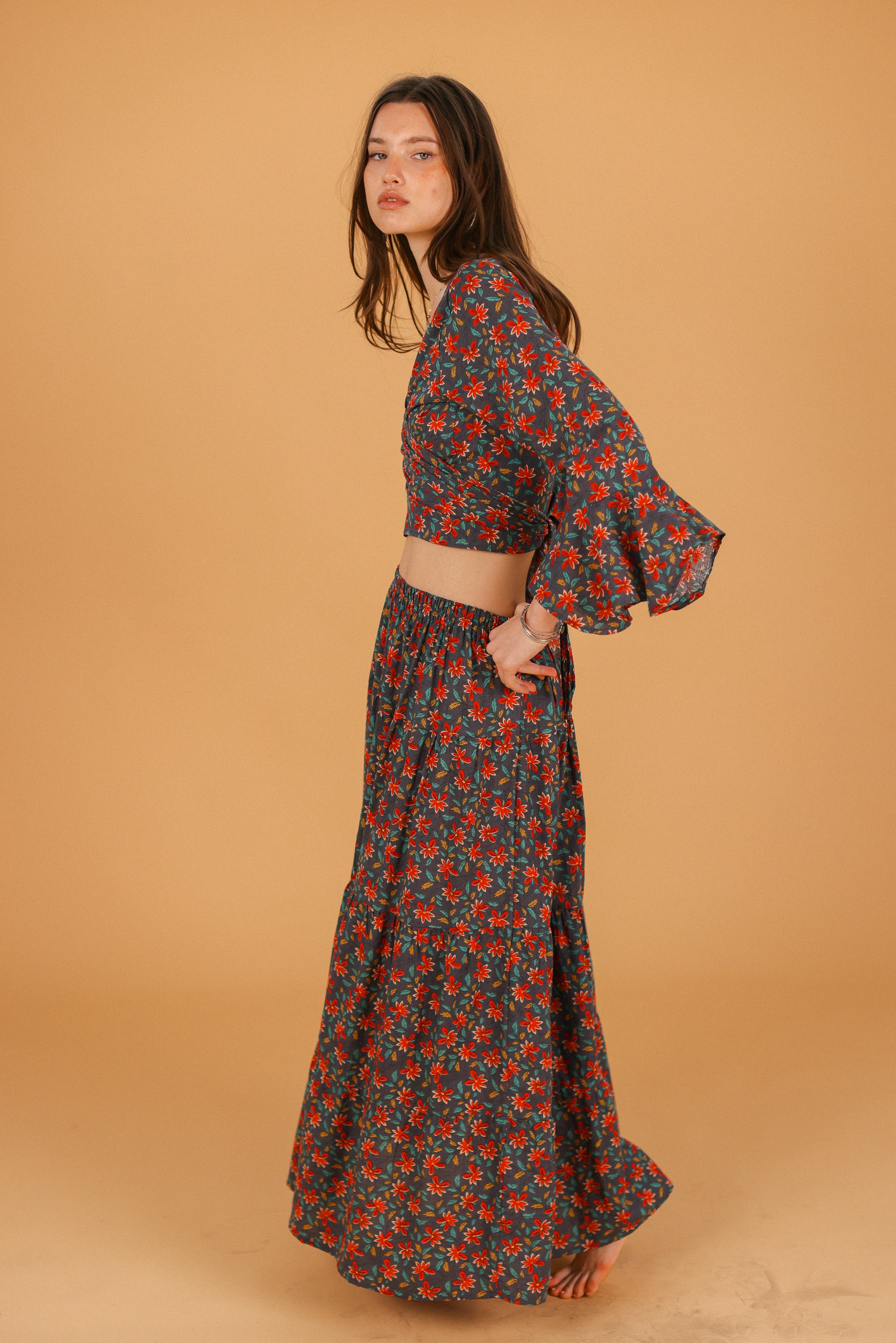 Skirt Selune Folk Floral