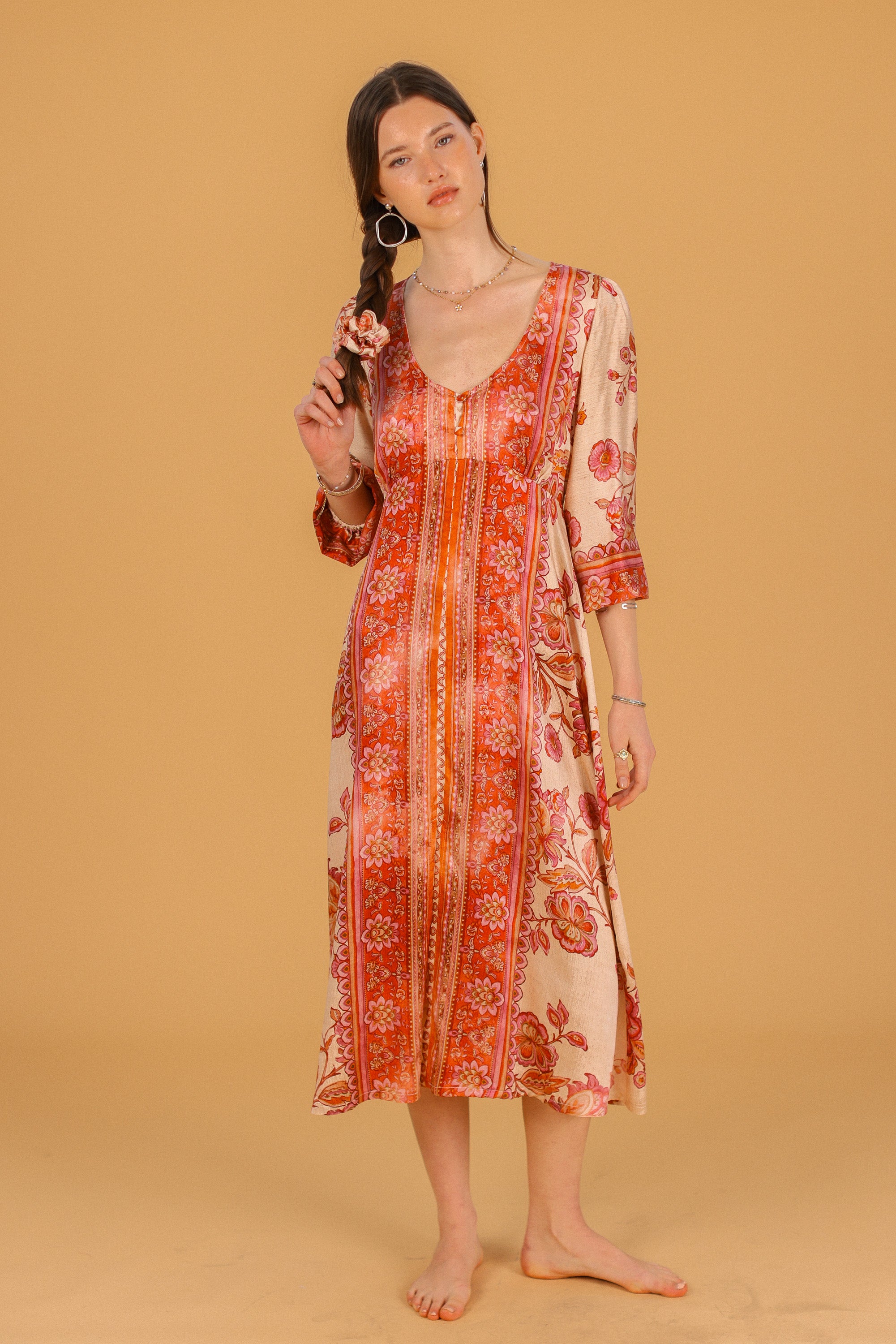 Dress Sora Rouge Flowers