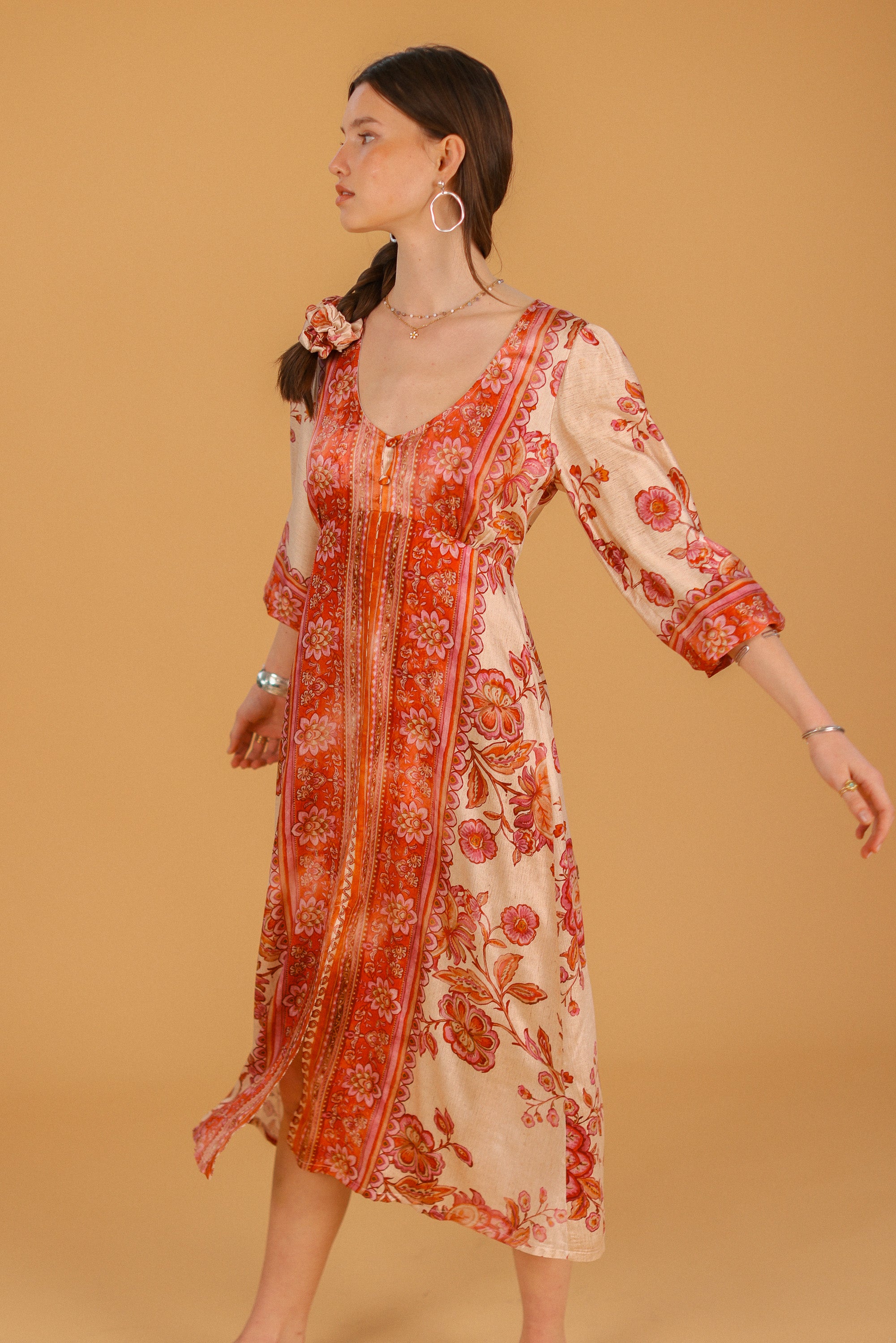 Dress Sora Rouge Flowers