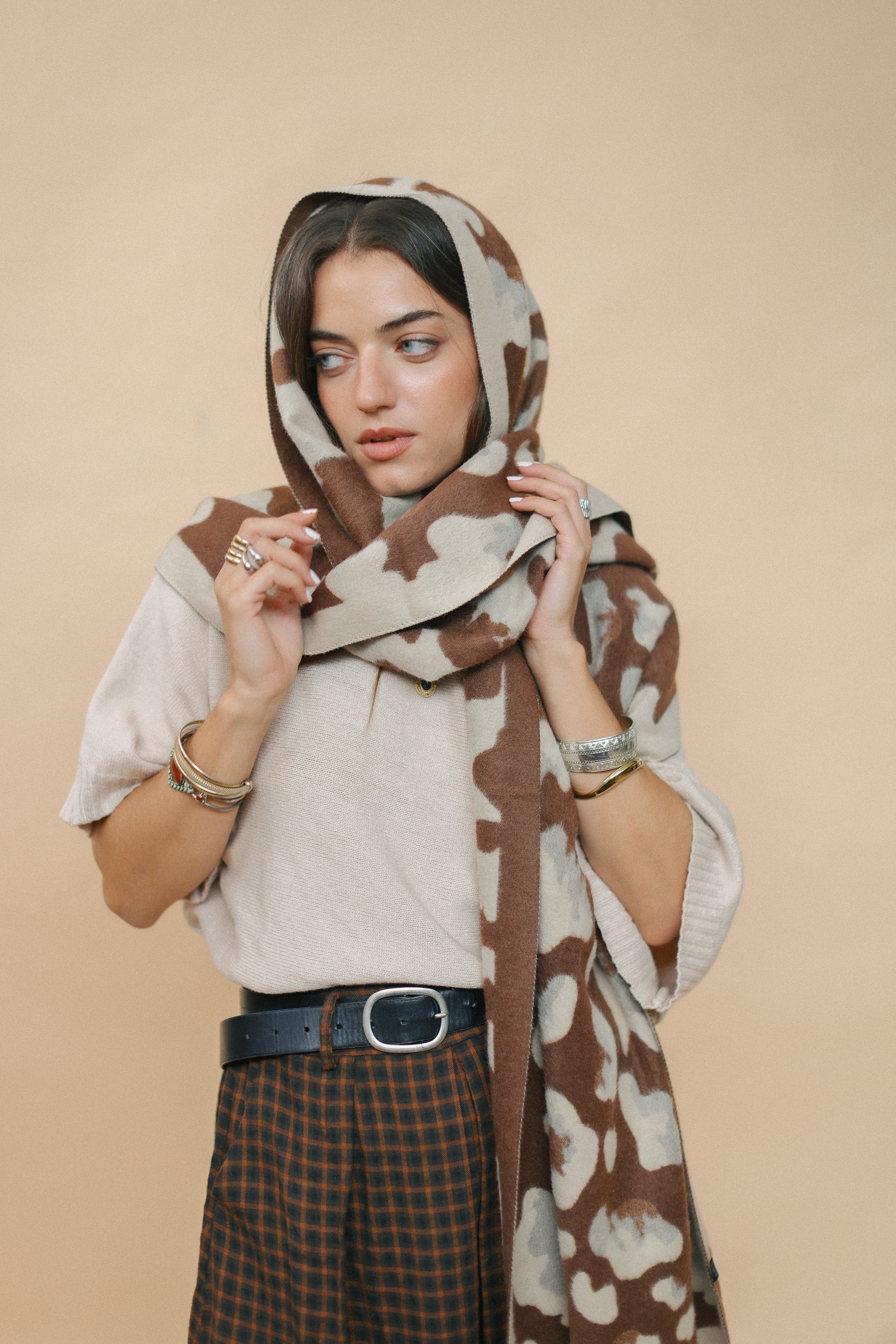 Scarf Leo Brown