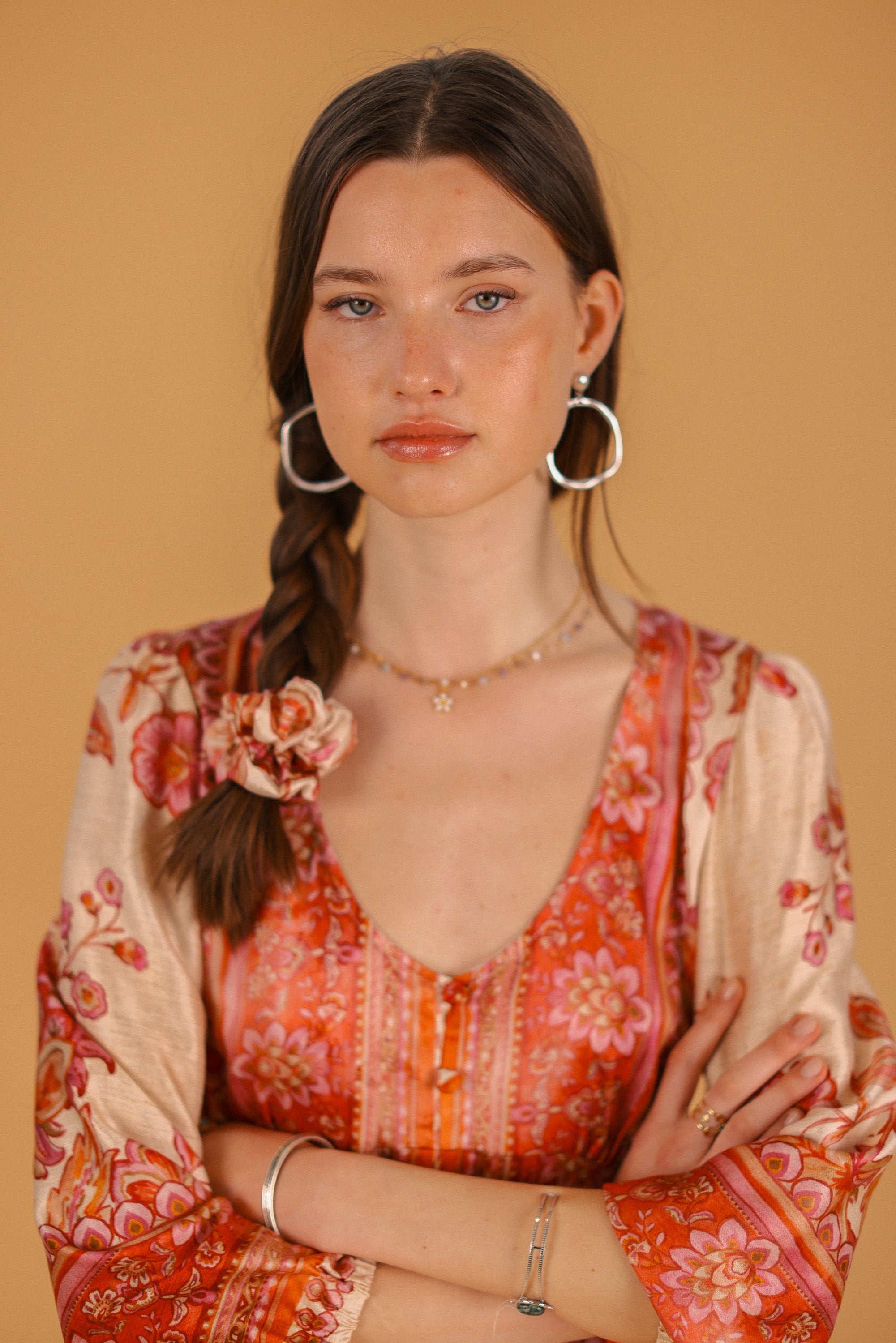 Scrunchie Rouge Flowers