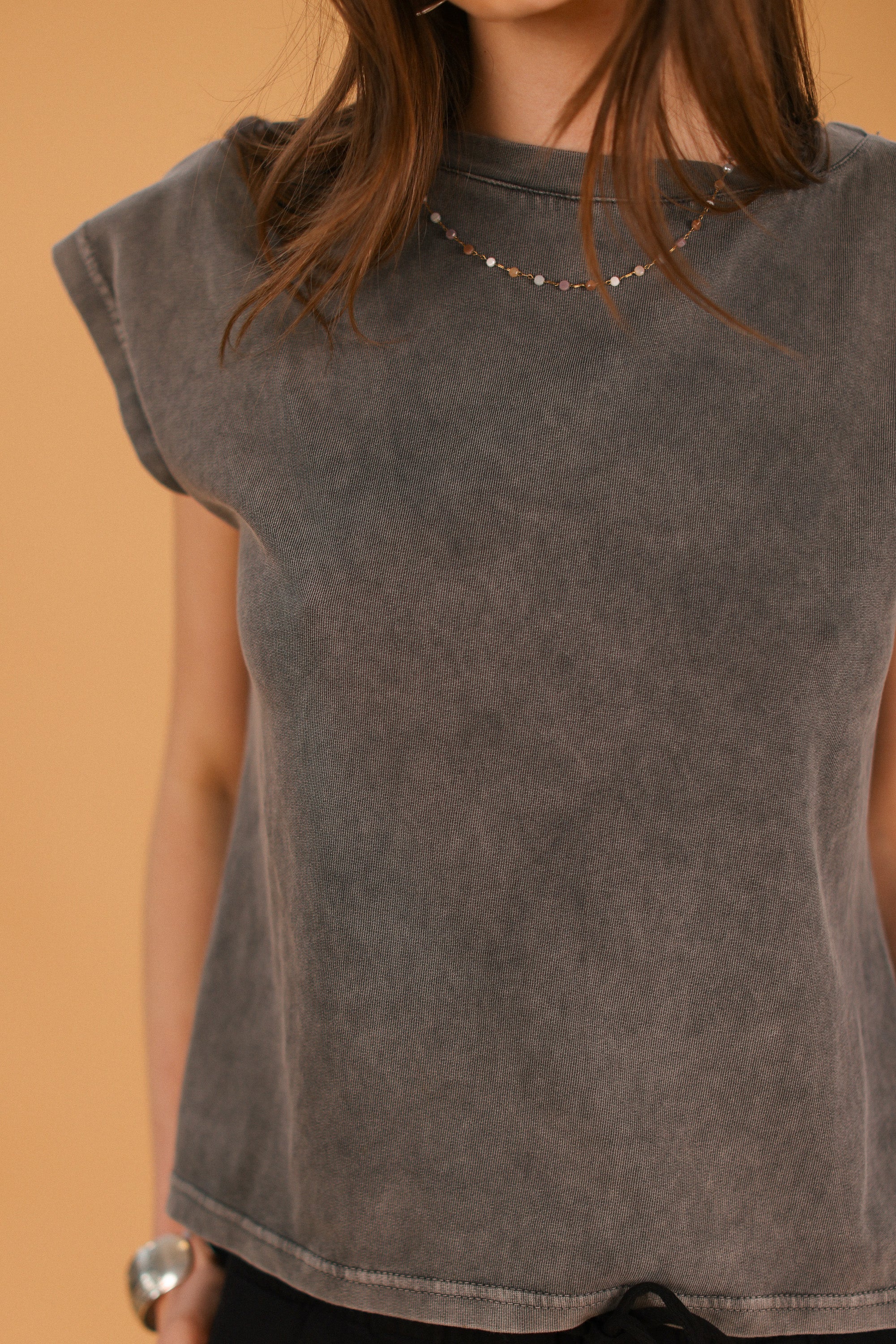 Top Aria Stonewashed Grey