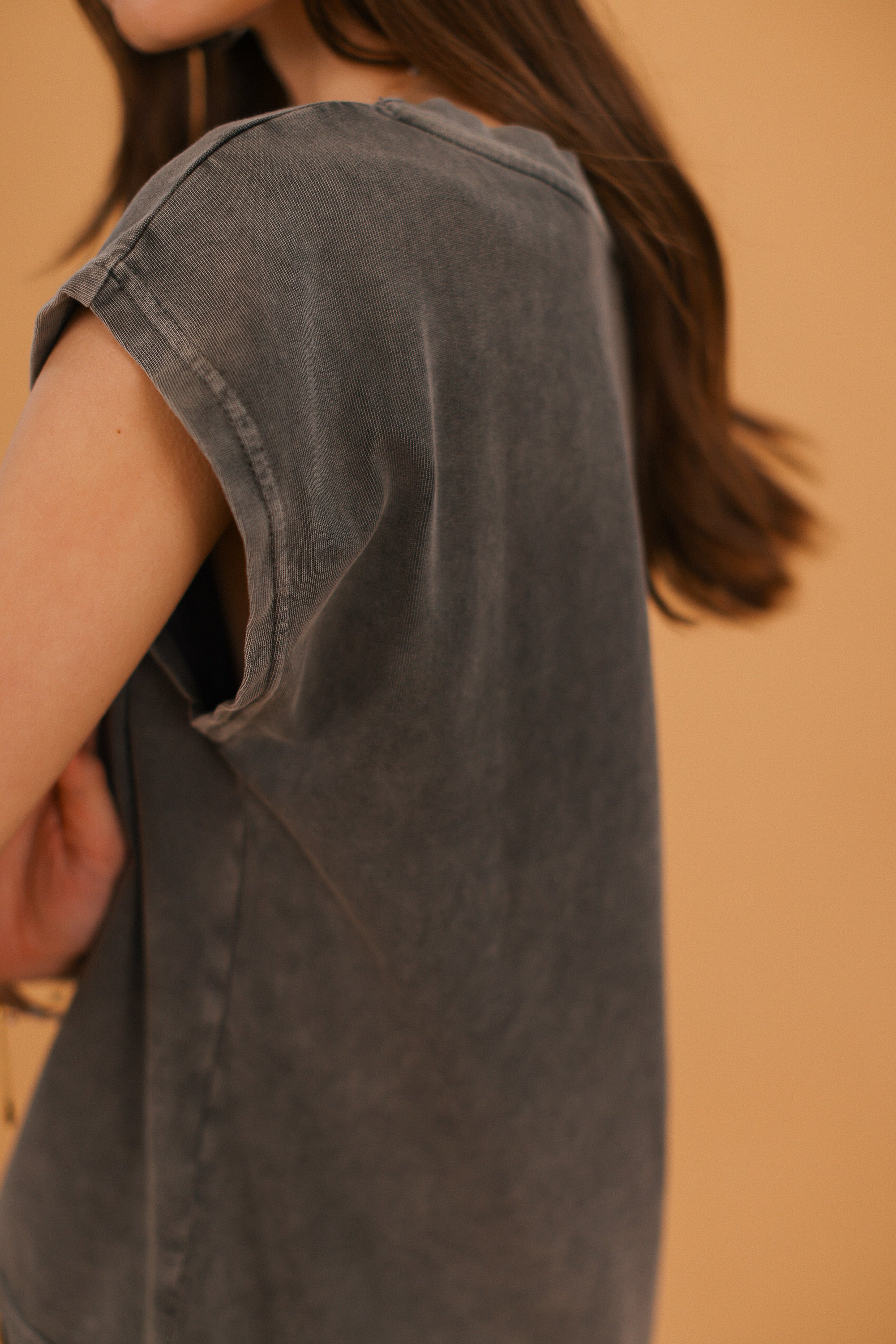 Top Aria Stonewashed Grey