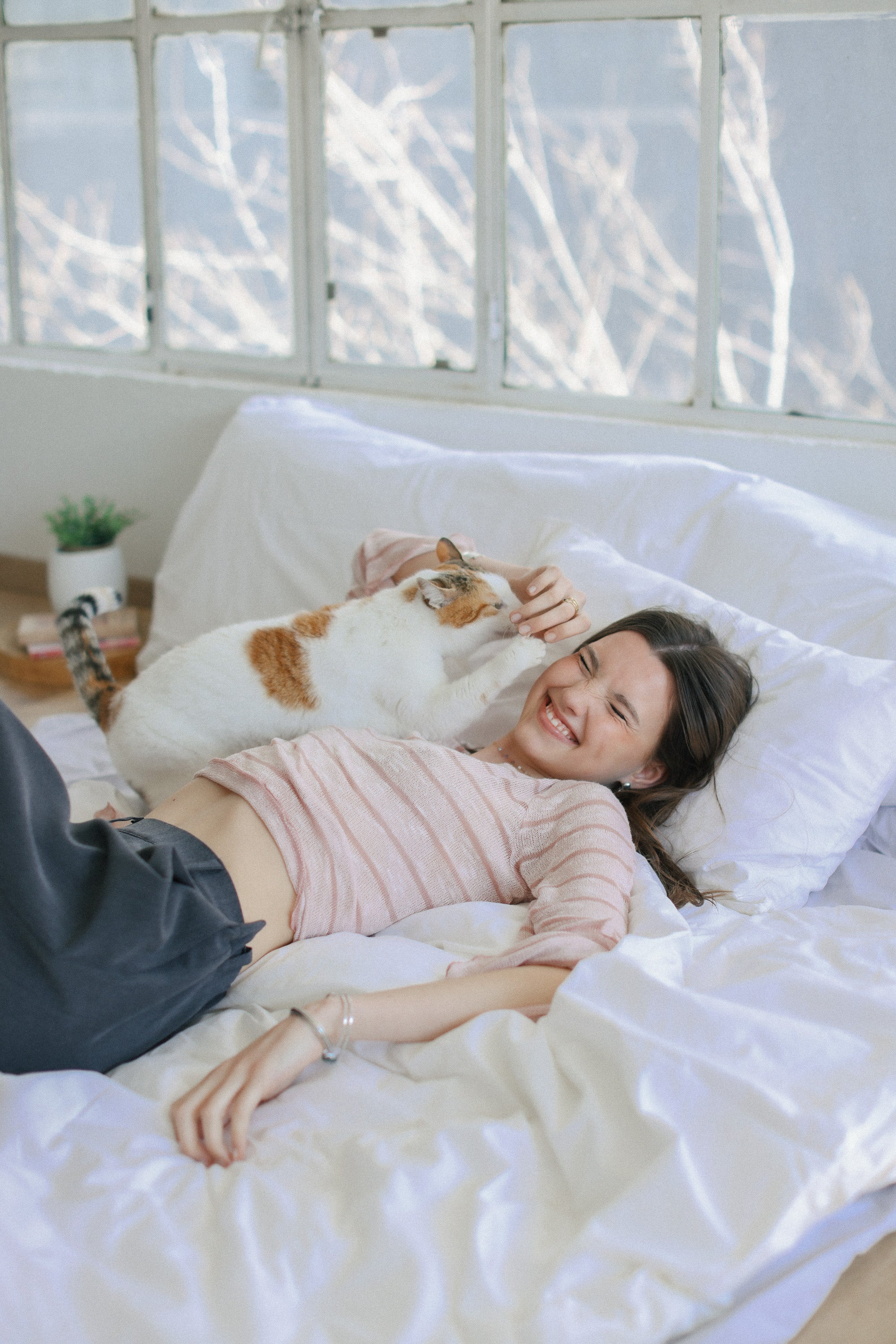 Top Keri Dusty Pink Stripes