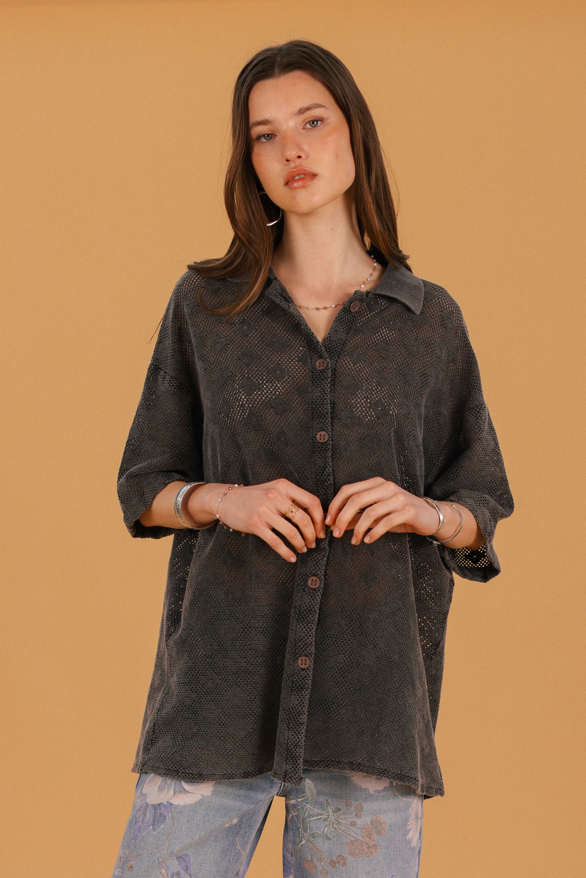 Shirt Elio Stonewashed Grey