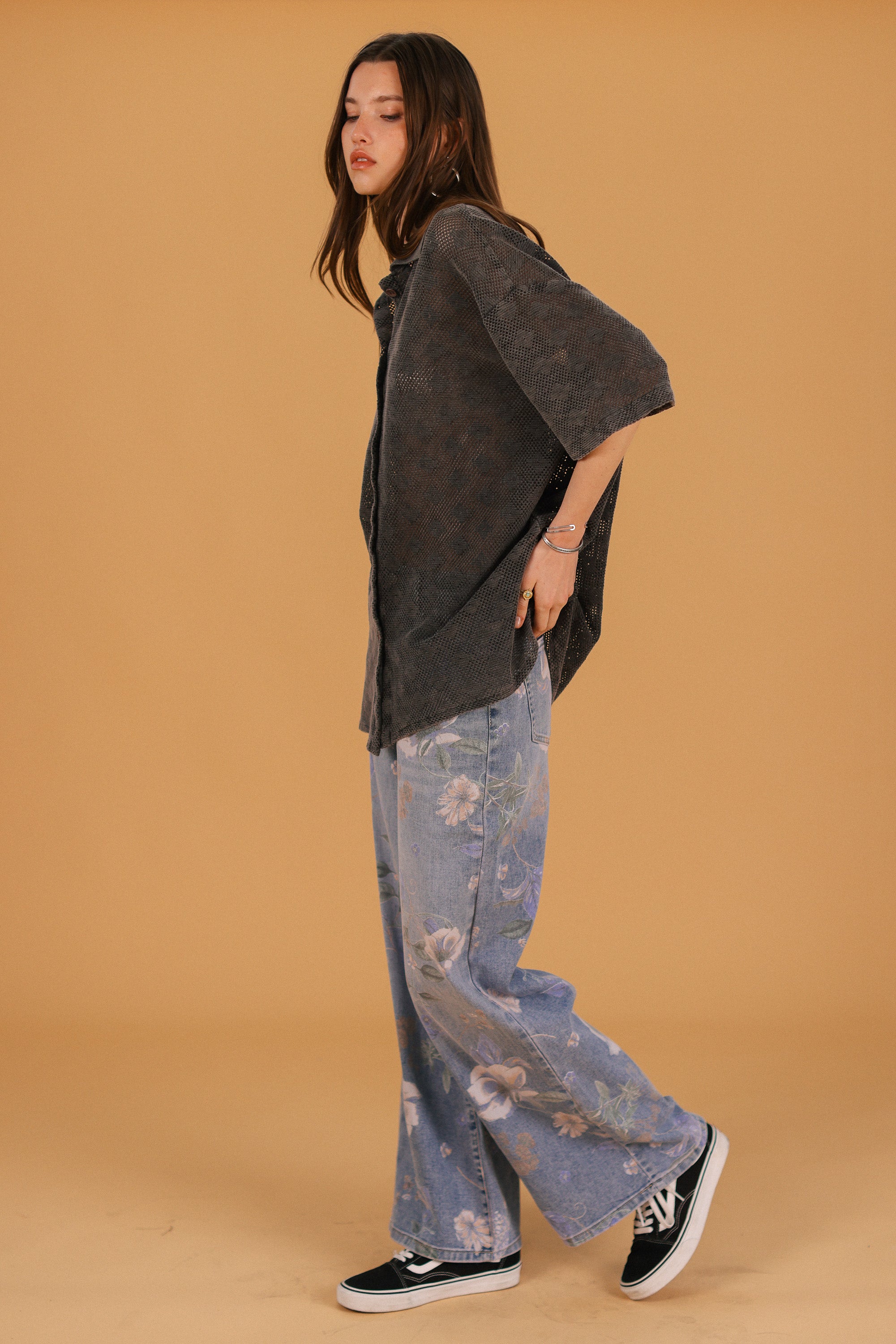 Denim Pants Wildflowers