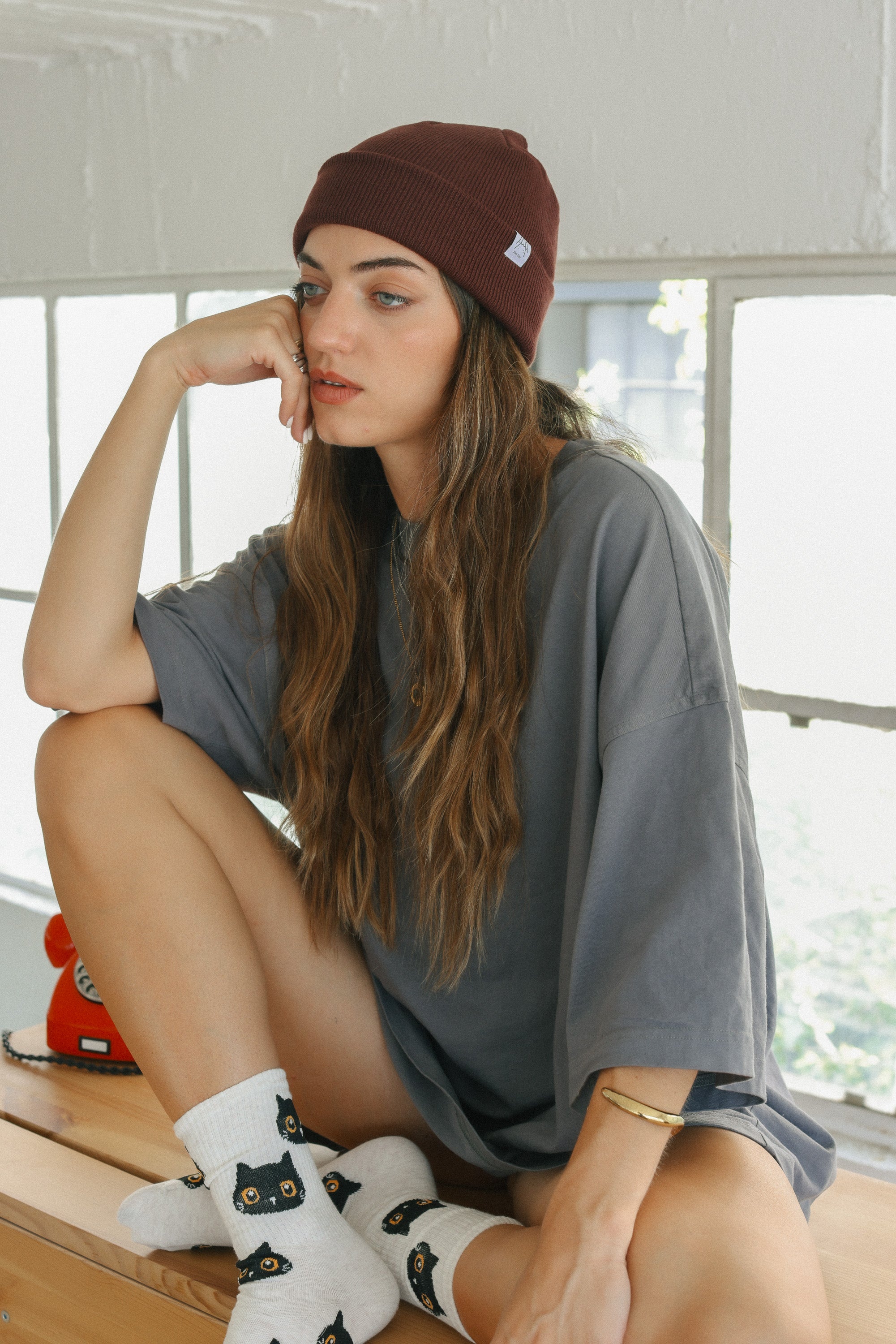 Beanie Ollie Burgundy