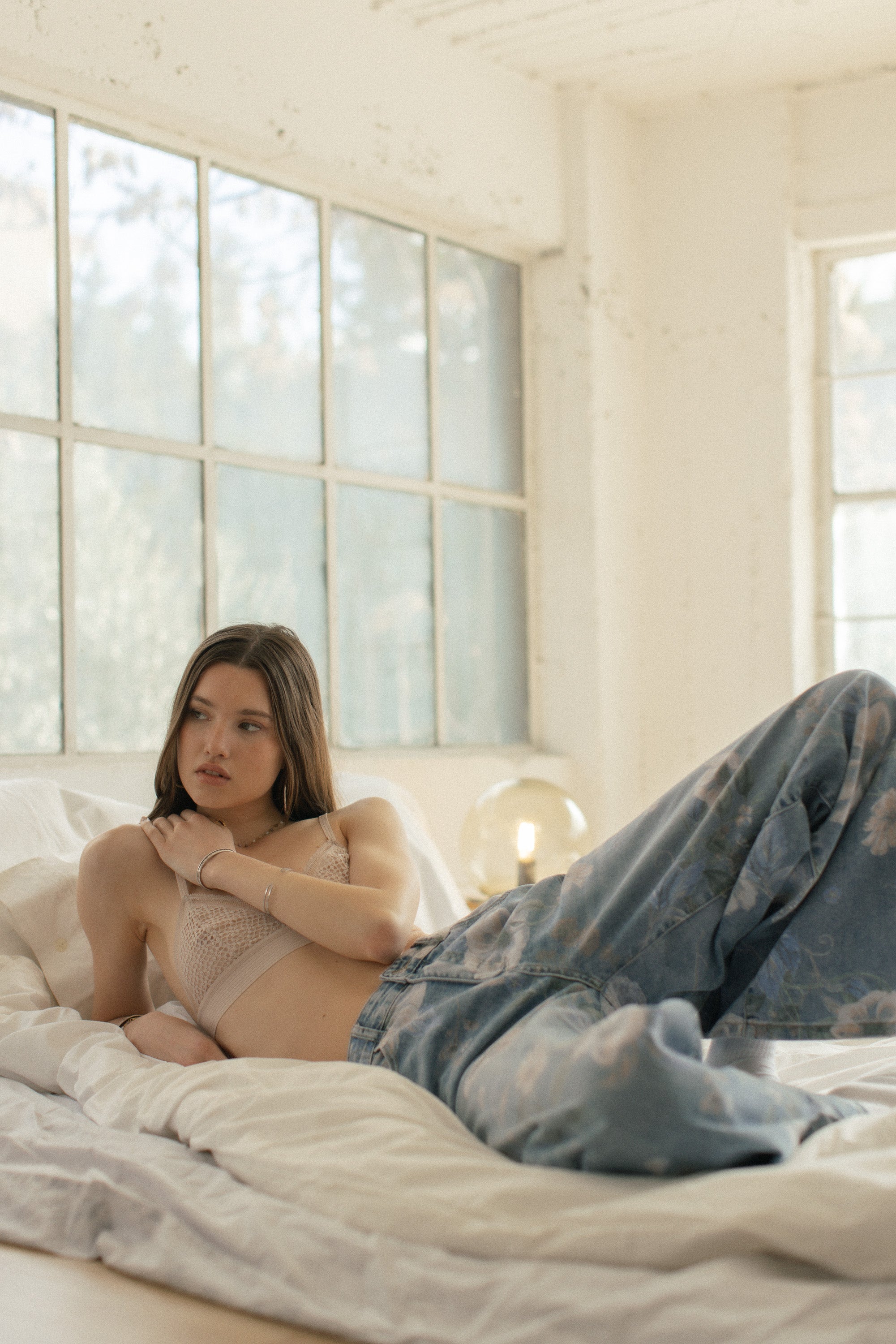 Denim Pants Wildflowers