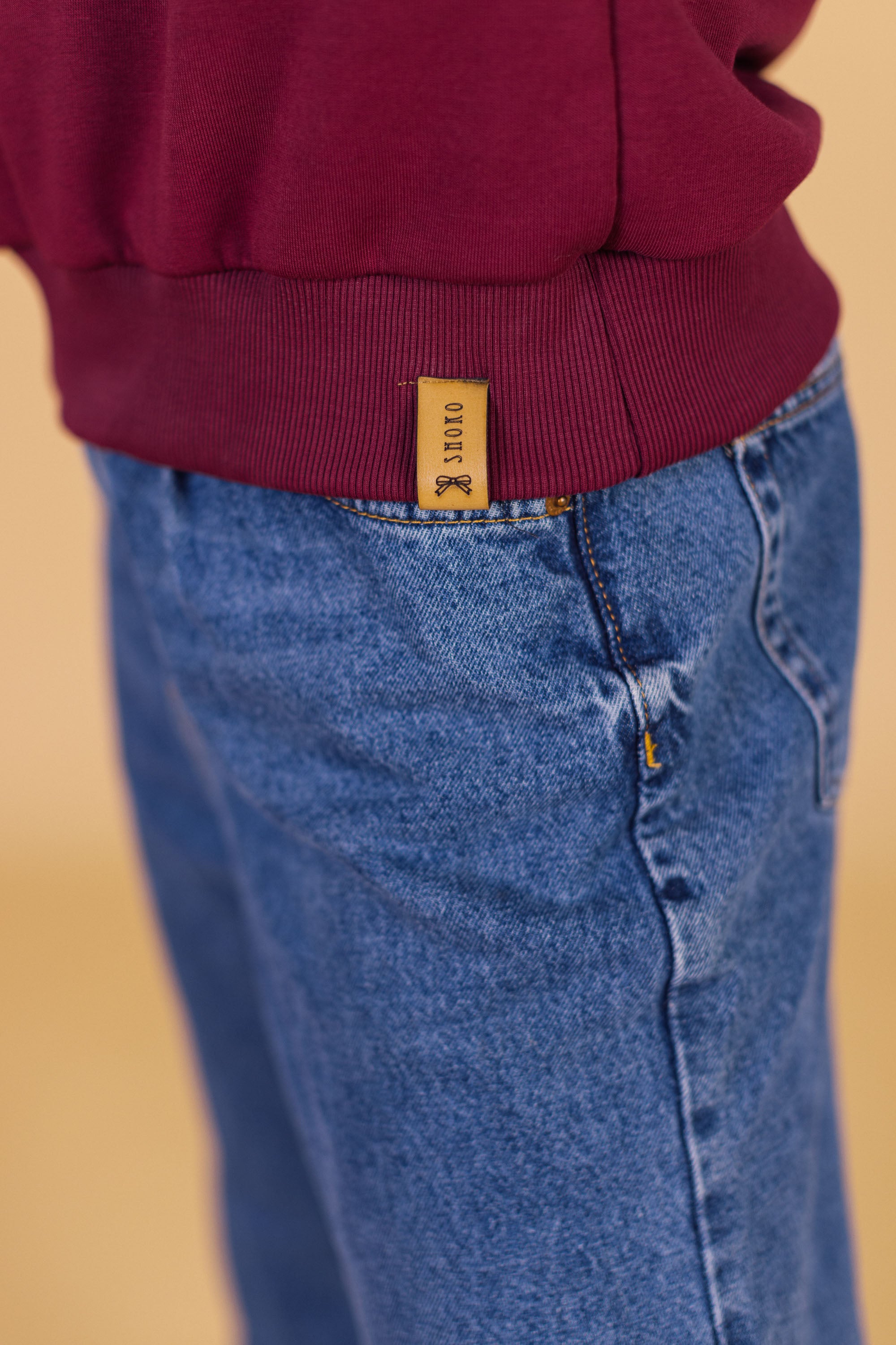 Sweater Mia Burgundy Knitted