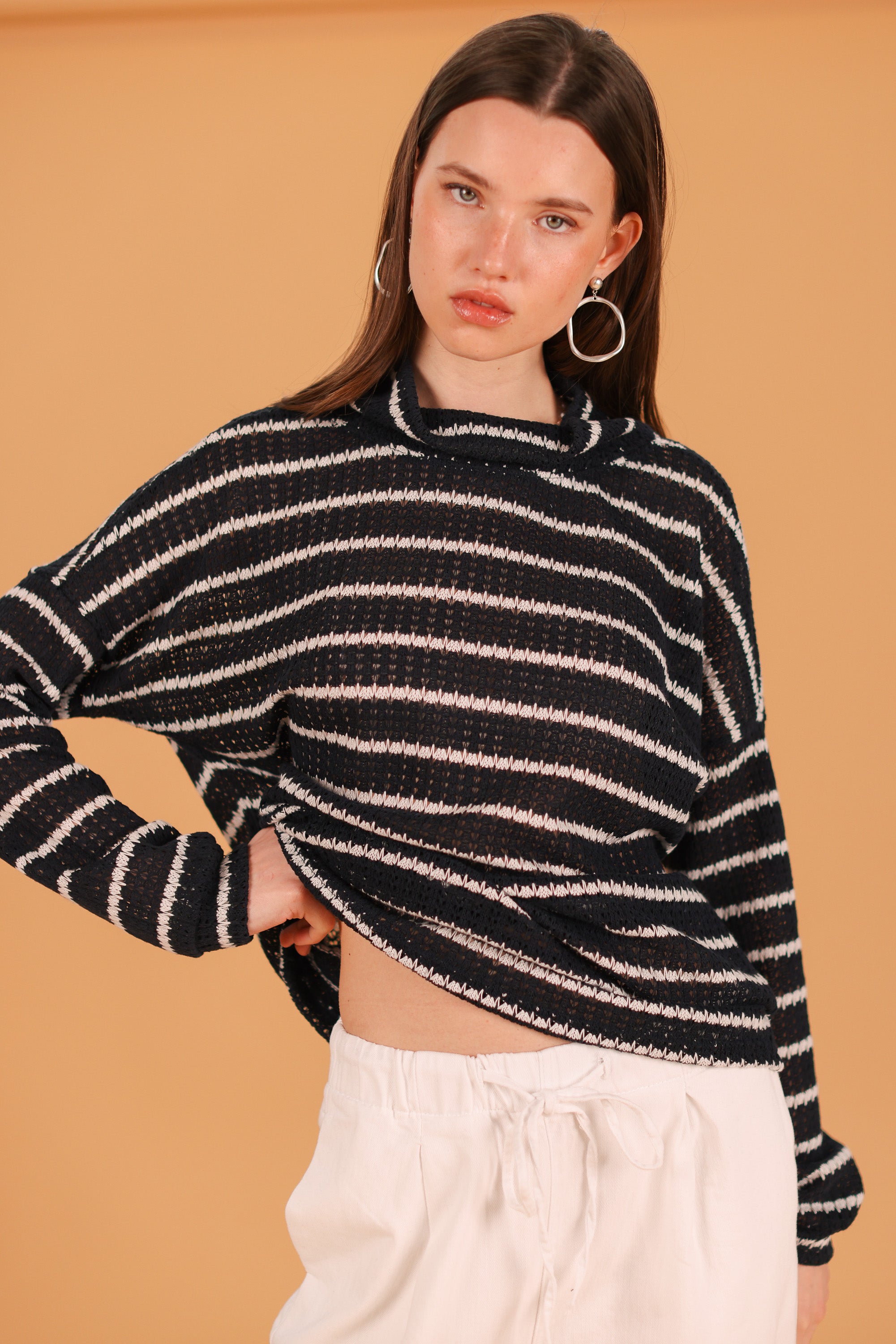 Sweater Zoey Navy Stripes