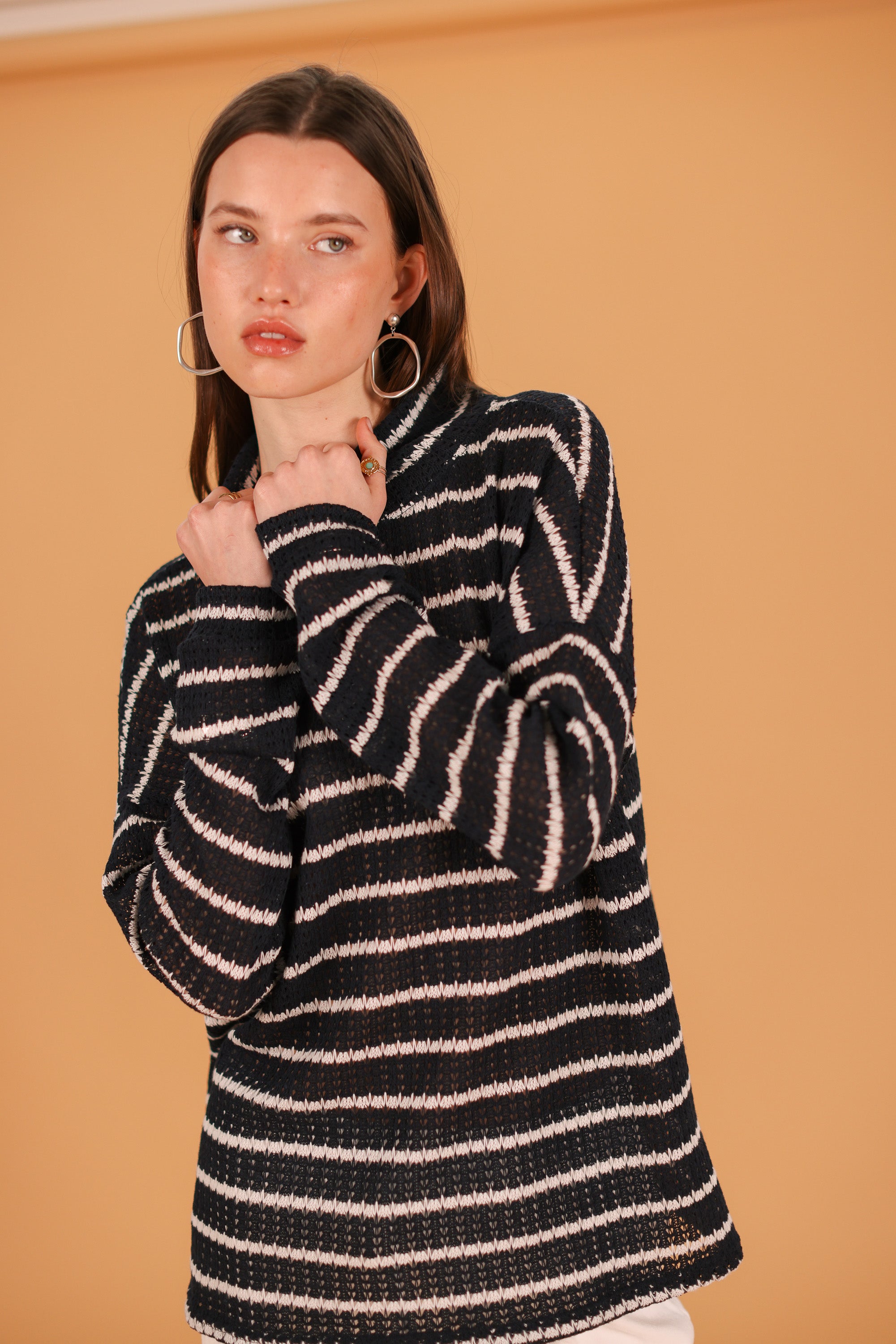 Sweater Zoey Navy Stripes