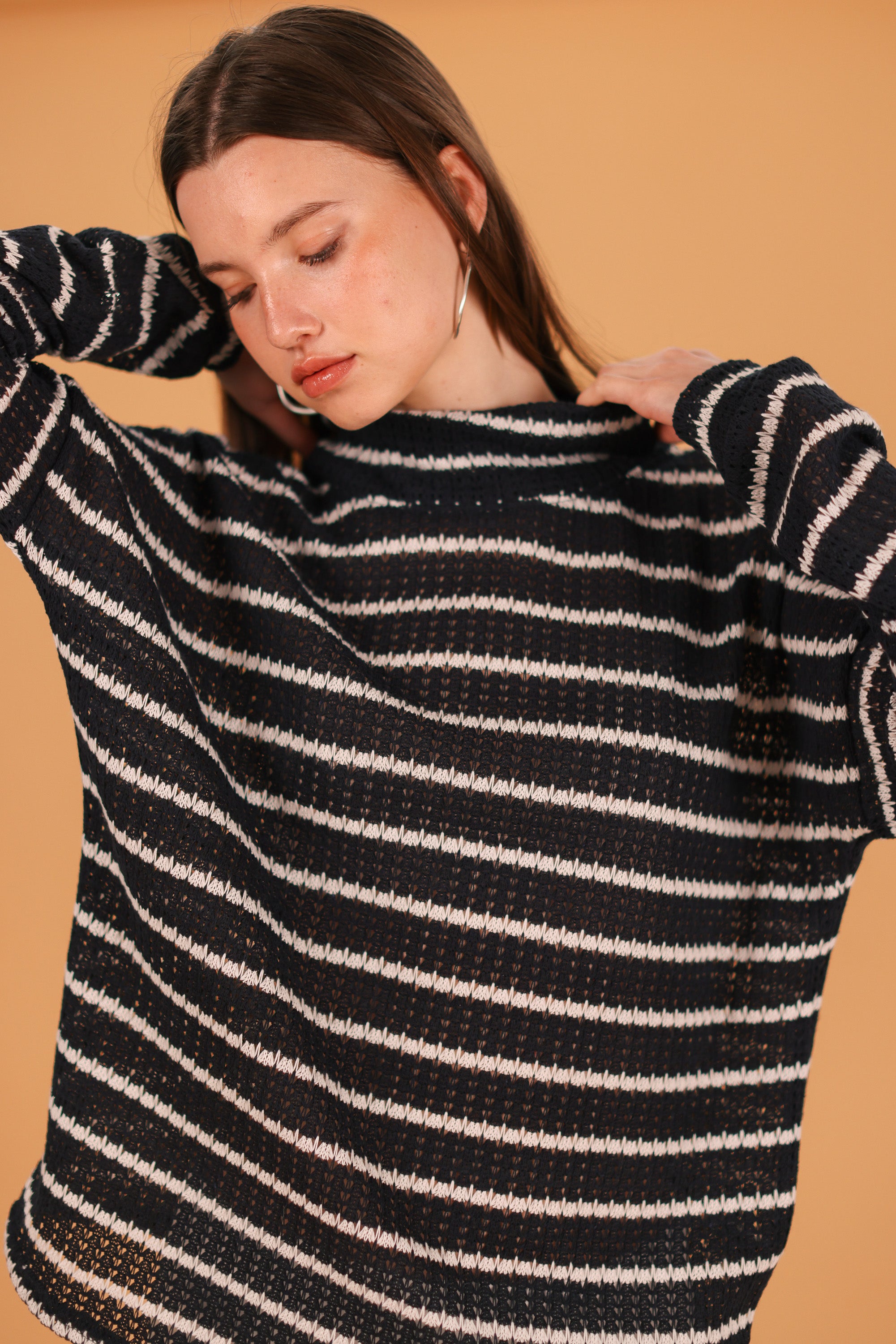 Sweater Zoey Navy Stripes