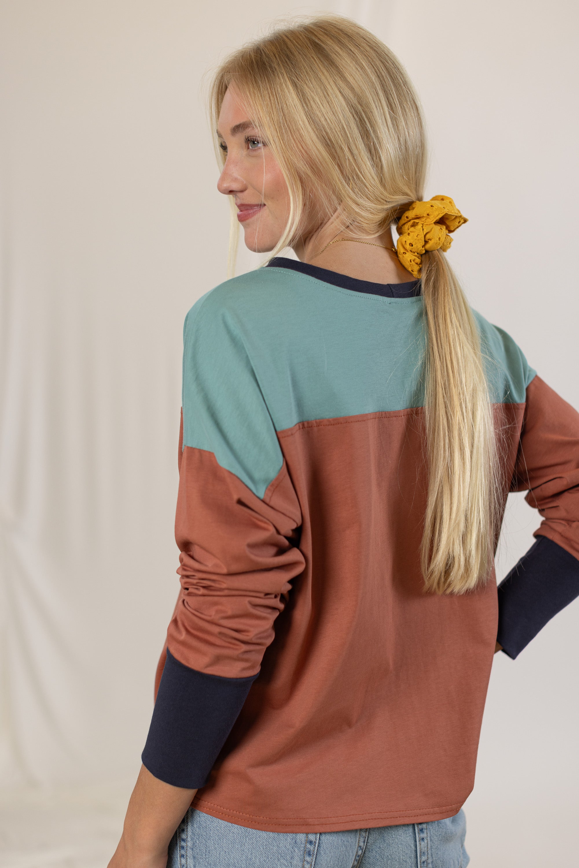 Oberteil Dalianne Terrakotta Blau