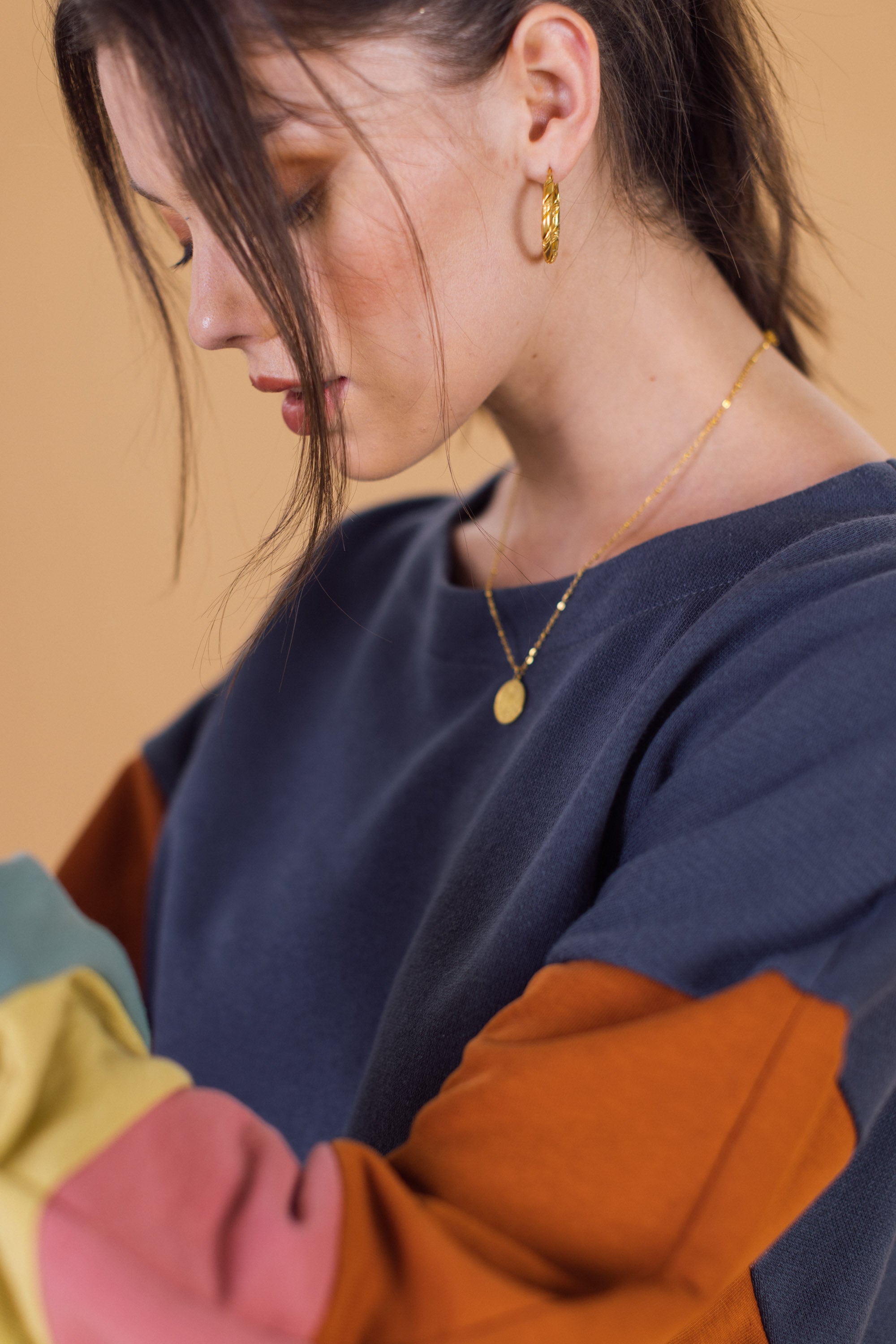 Pullover Happy in blaugrau