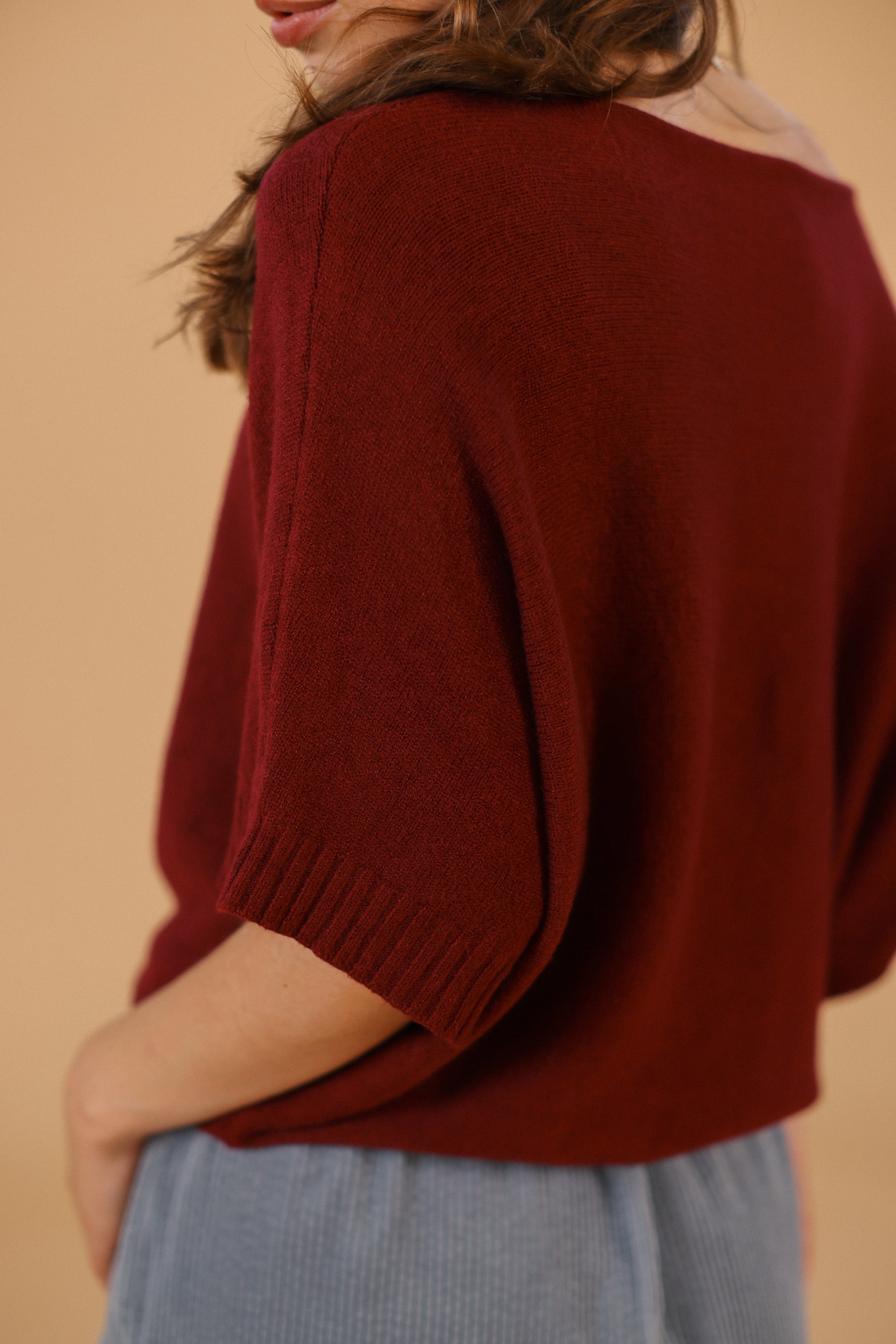 Knit Sweater Josie Burgundy