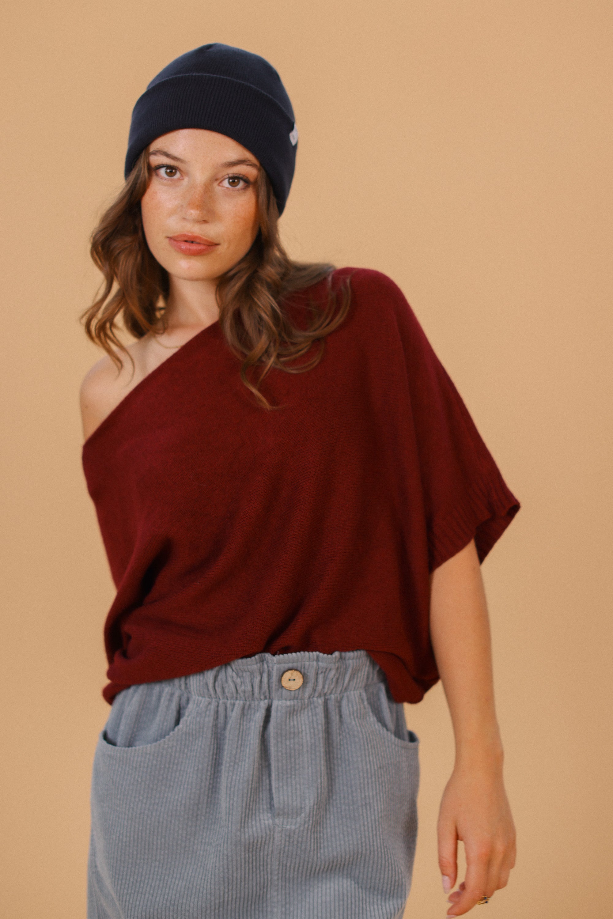 Knit Sweater Josie Burgundy