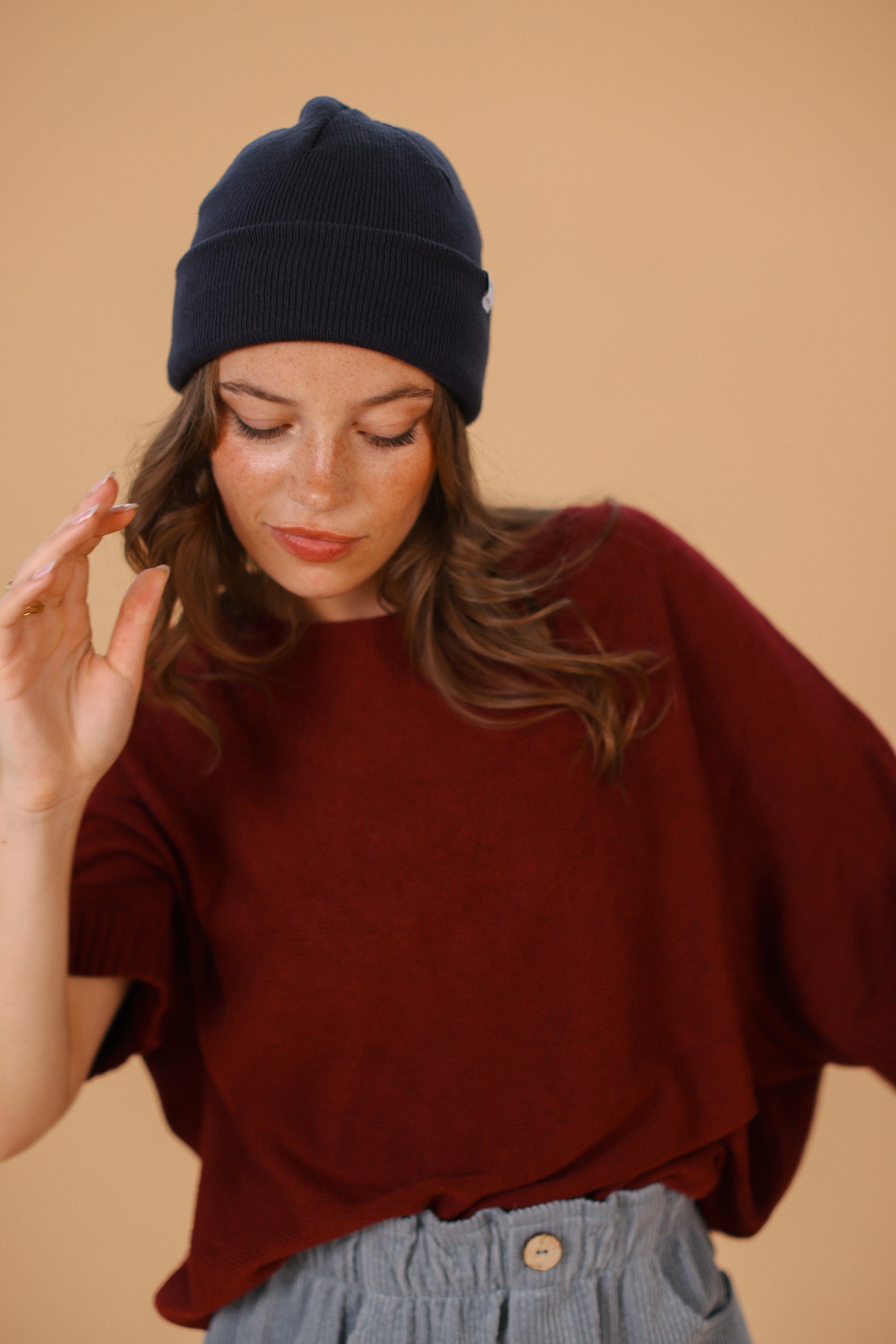 Knit Sweater Josie Burgundy