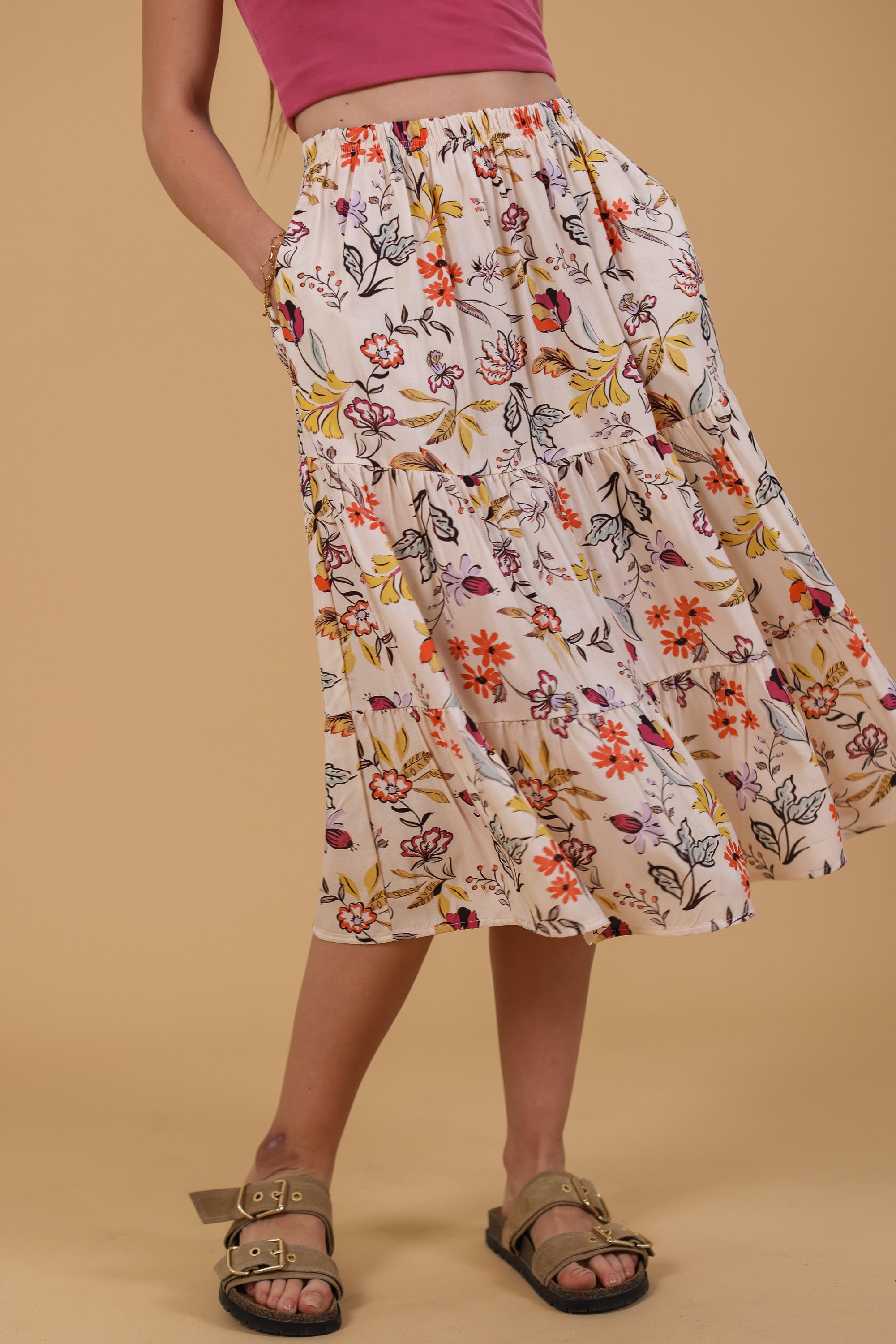 Rock Martha Pastell Geblümt