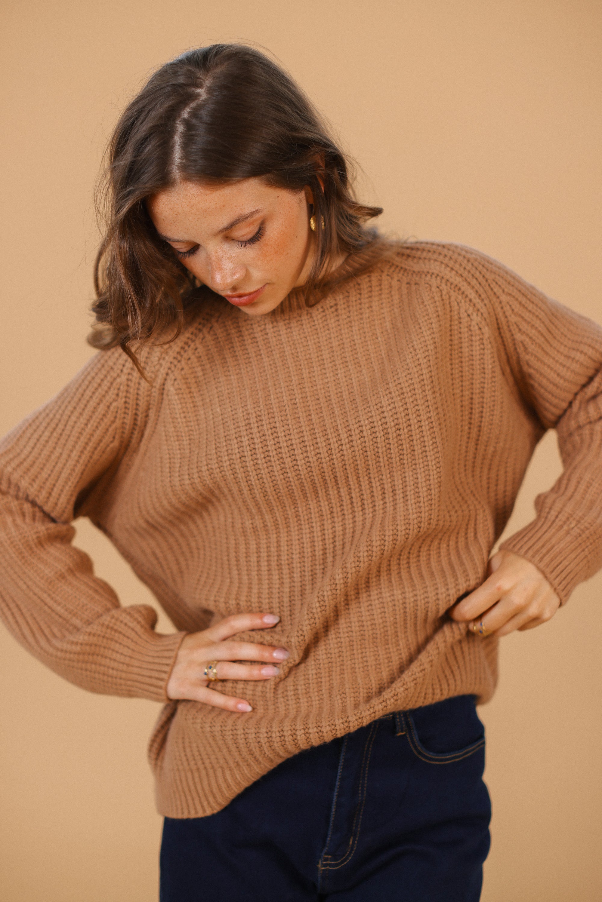 Knit Sweater Rolly Brown