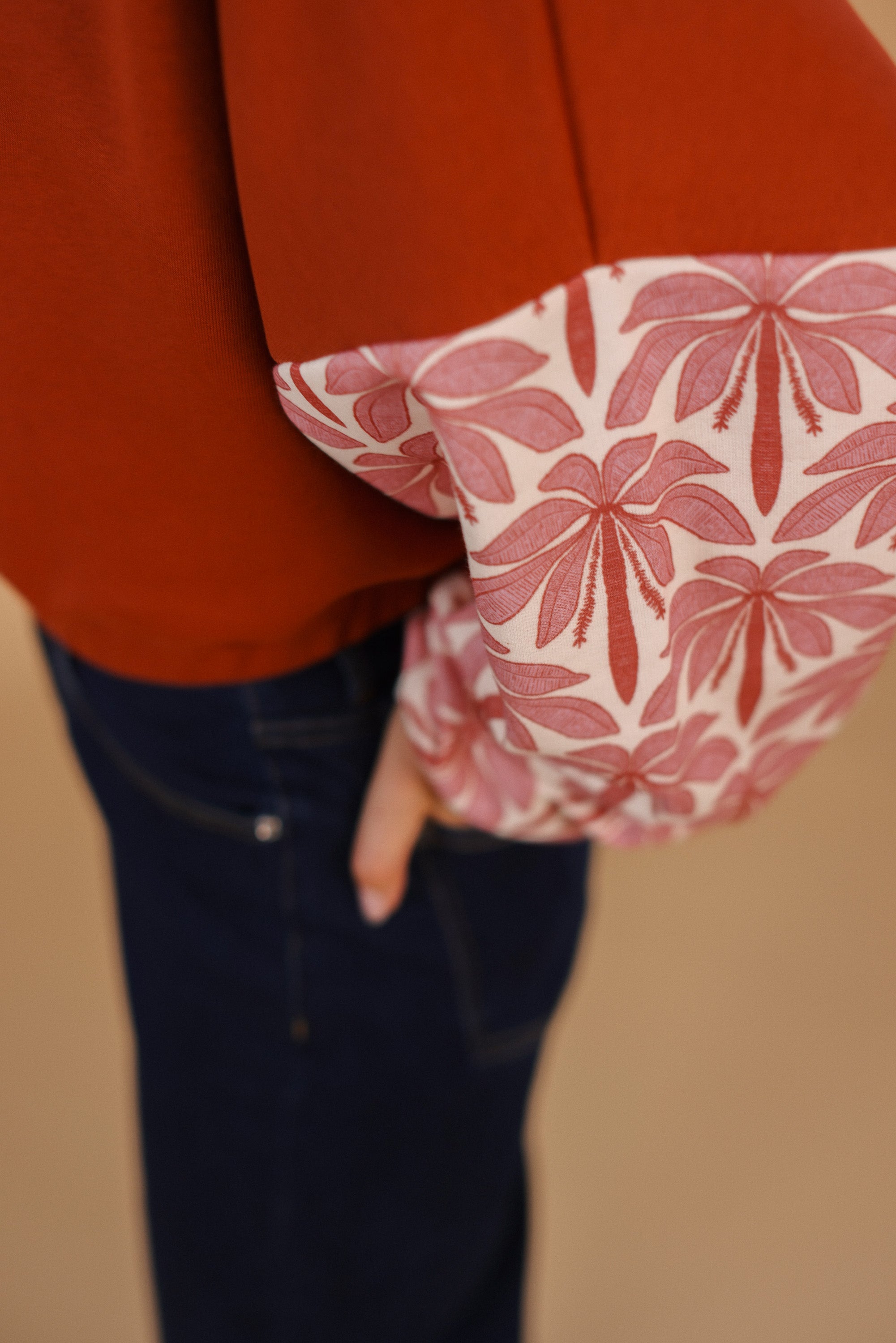 Sweater Maelis Terracotta Rose Palms