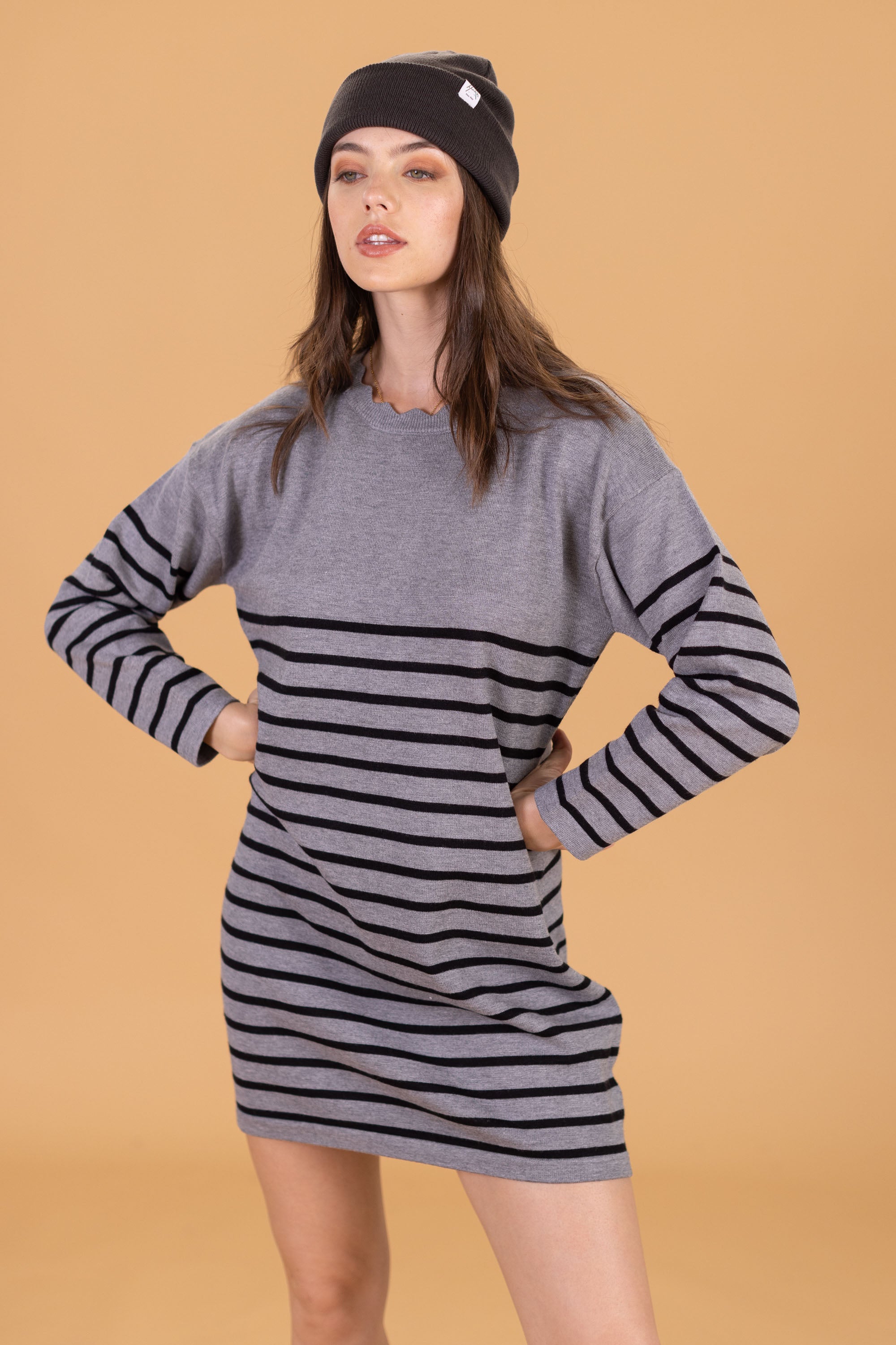 Dress Claude Stripes Grey