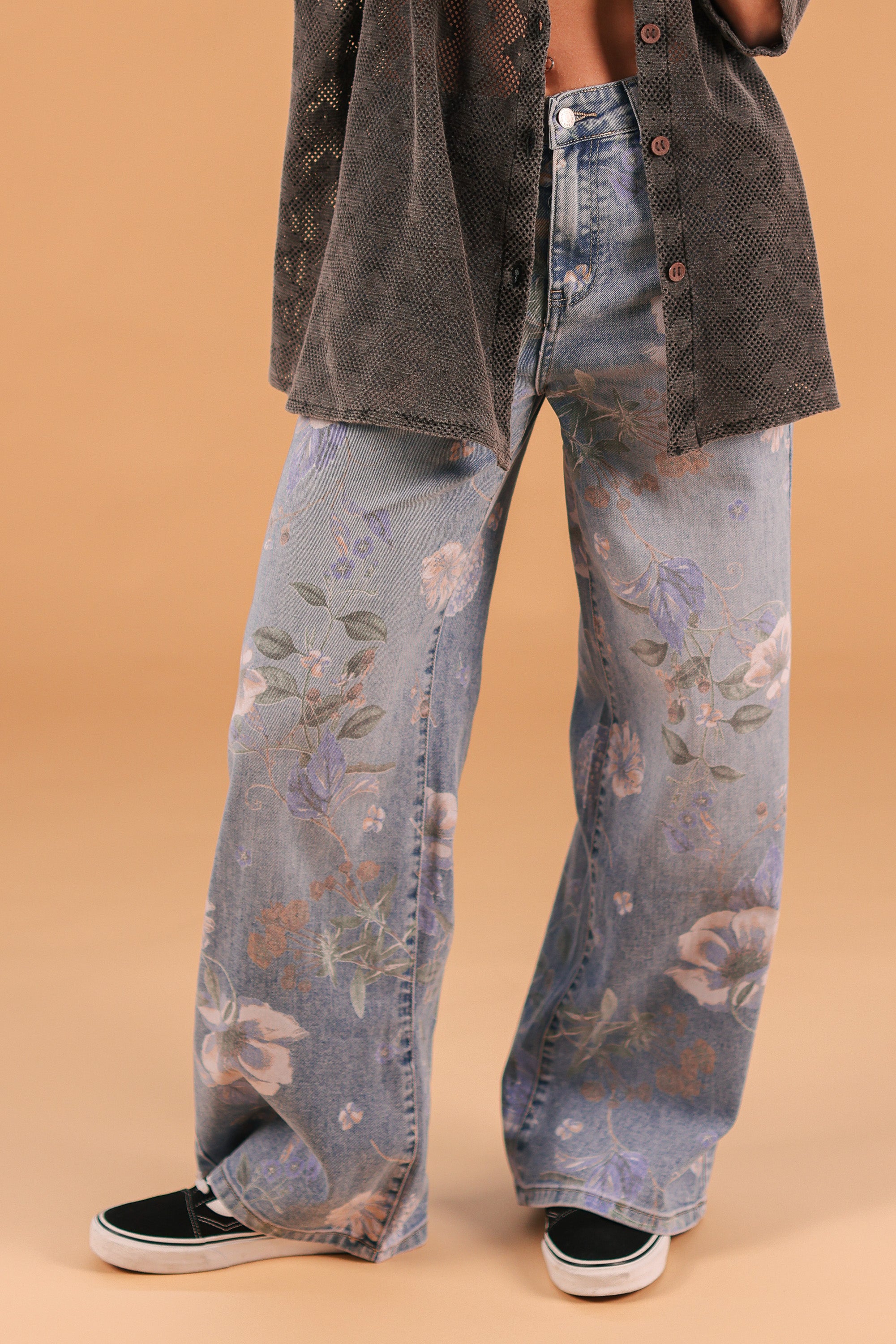 Denim Pants Wildflowers