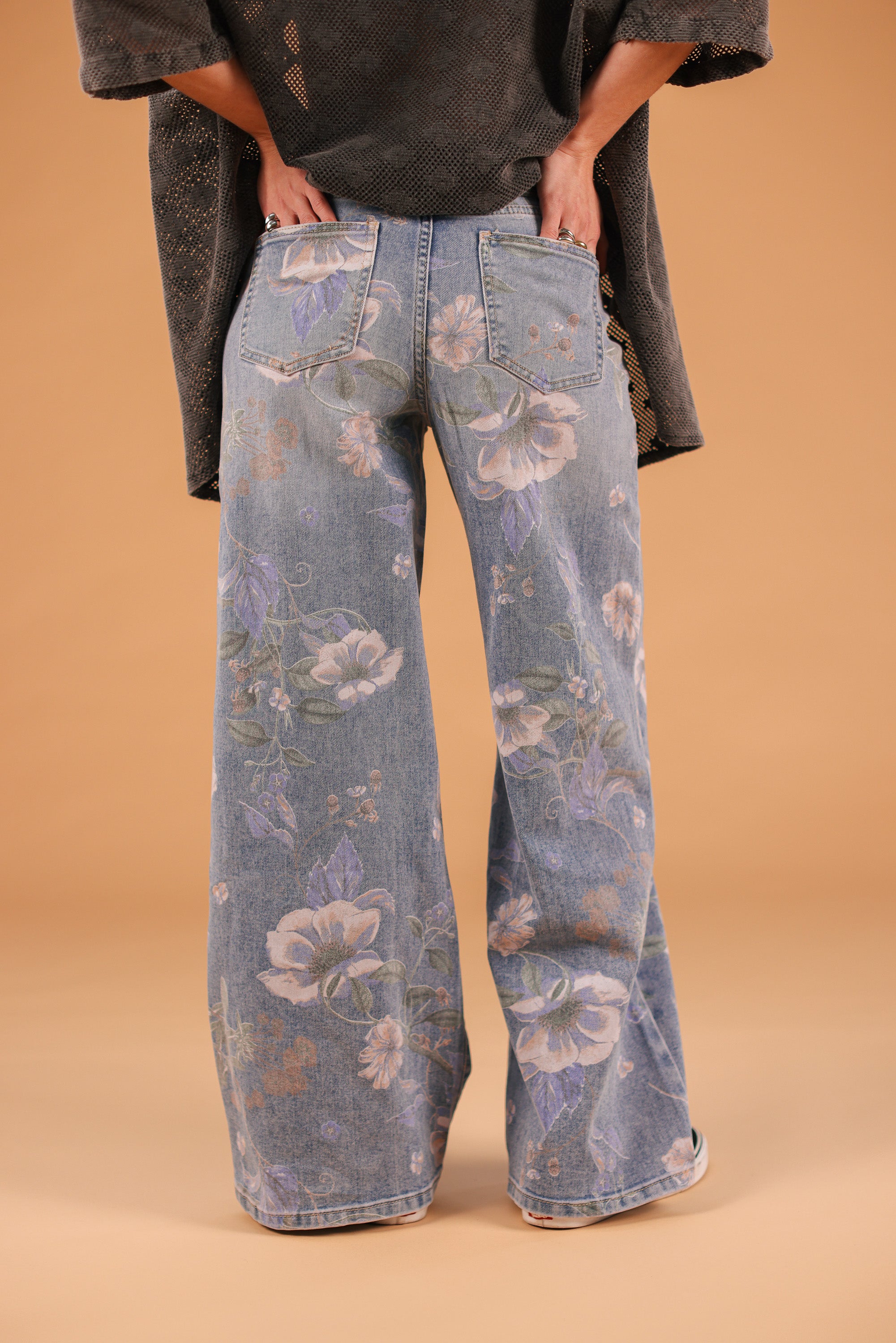 Denim Pants Wildflowers