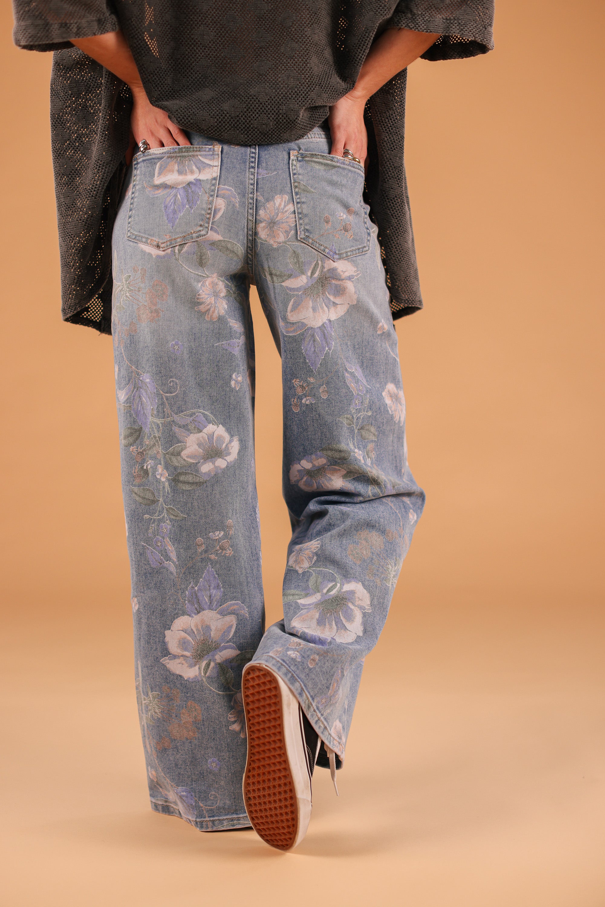 Denim Pants Wildflowers