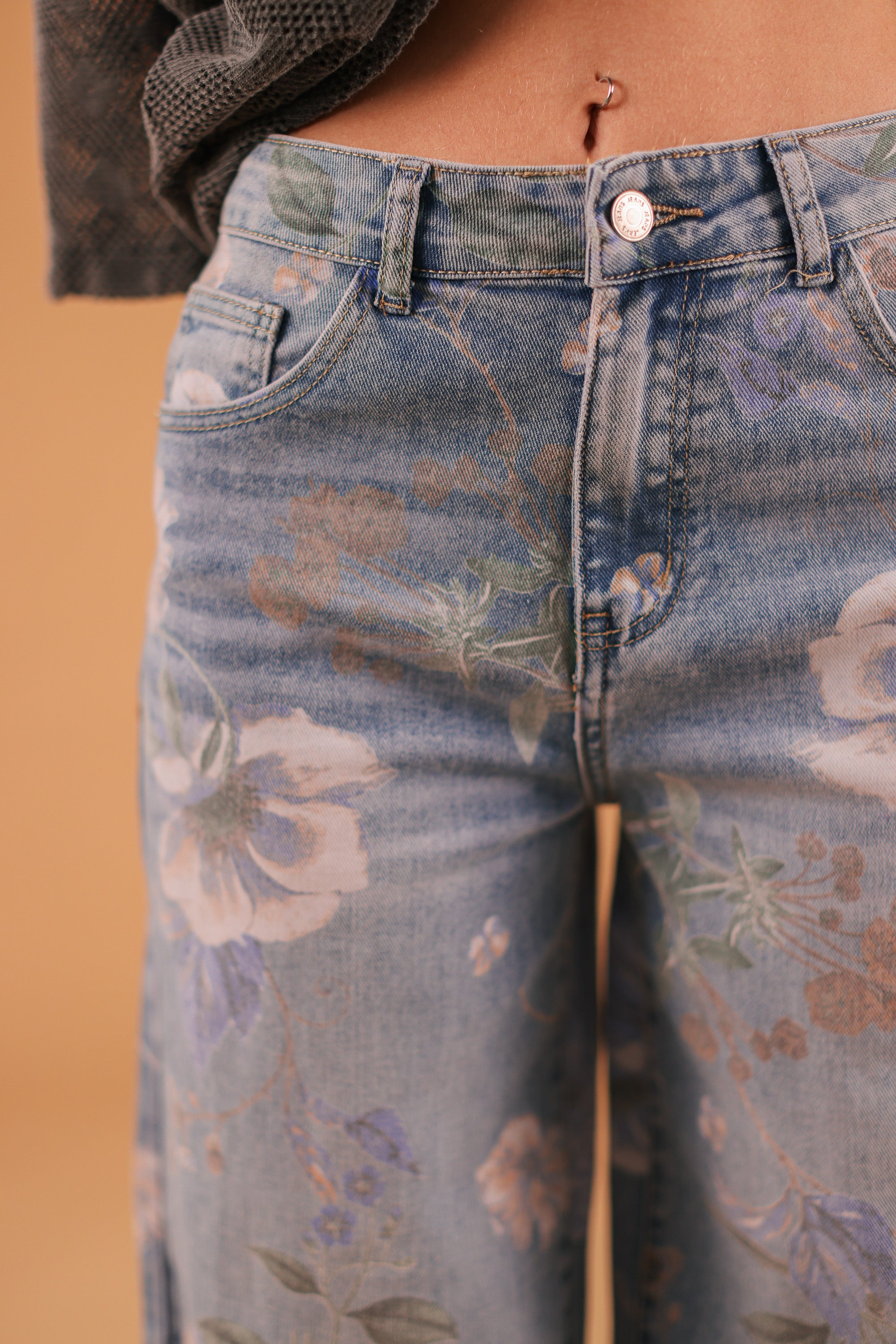 Denim Pants Wildflowers