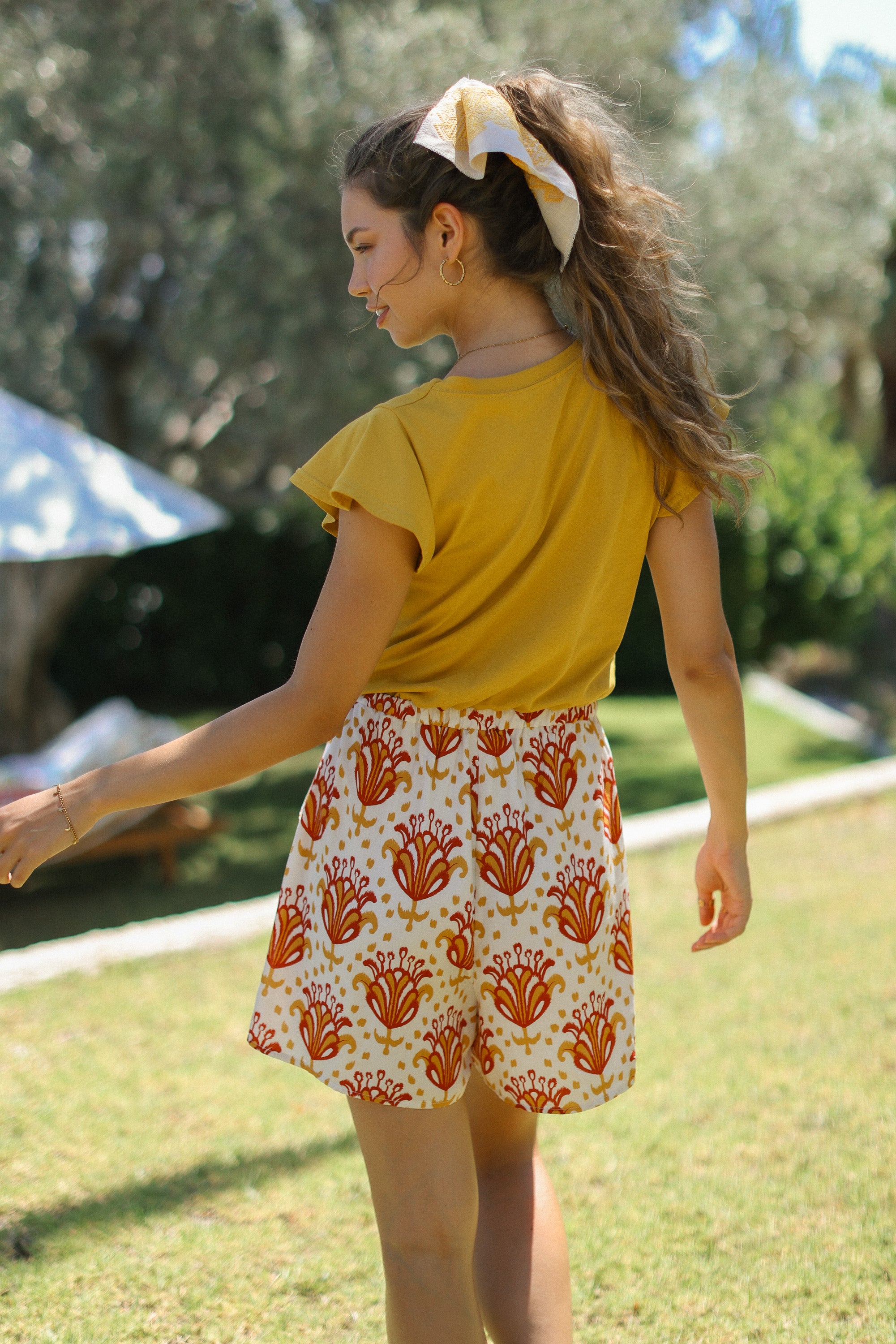 Playsuit Rory Mustard Tulips