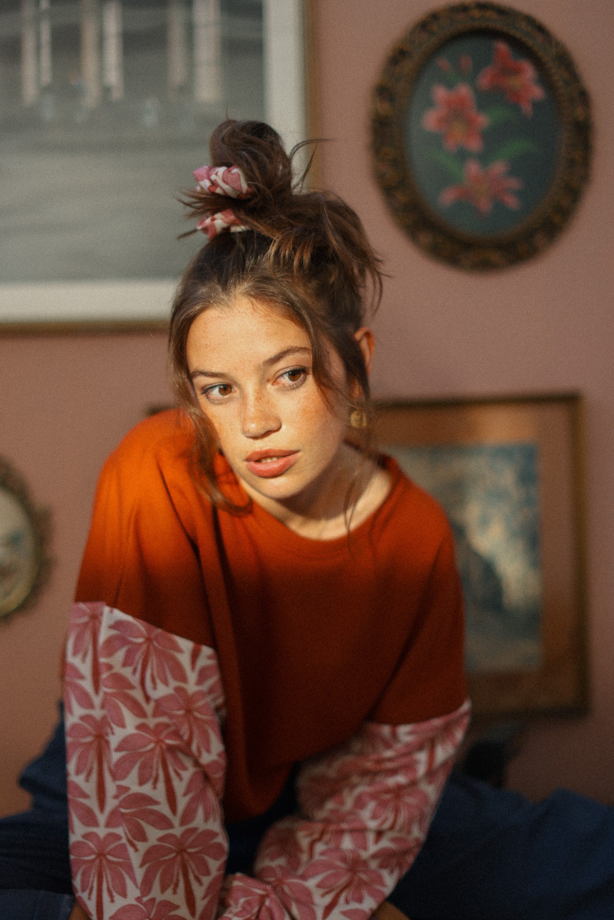 Sweater Maelis Terracotta Rose Palms