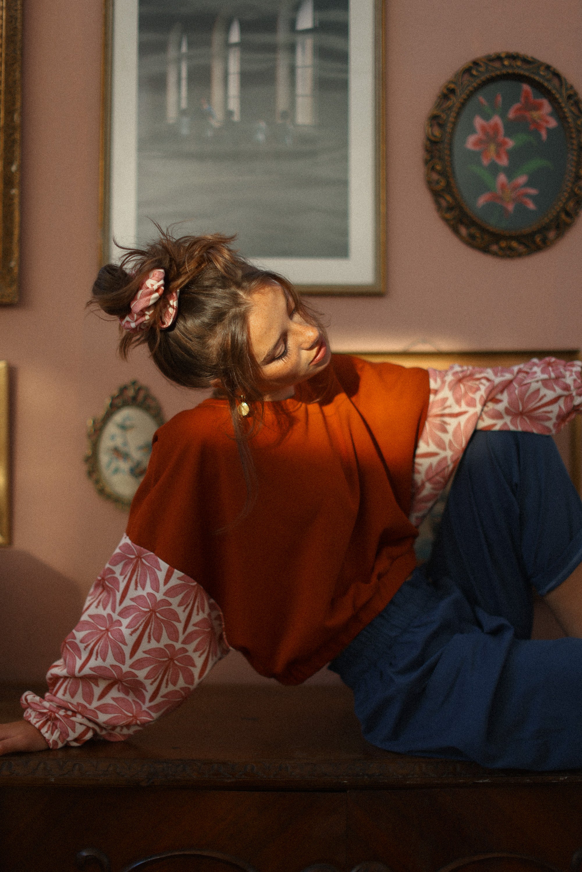 Sweater Maelis Terracotta Rose Palms