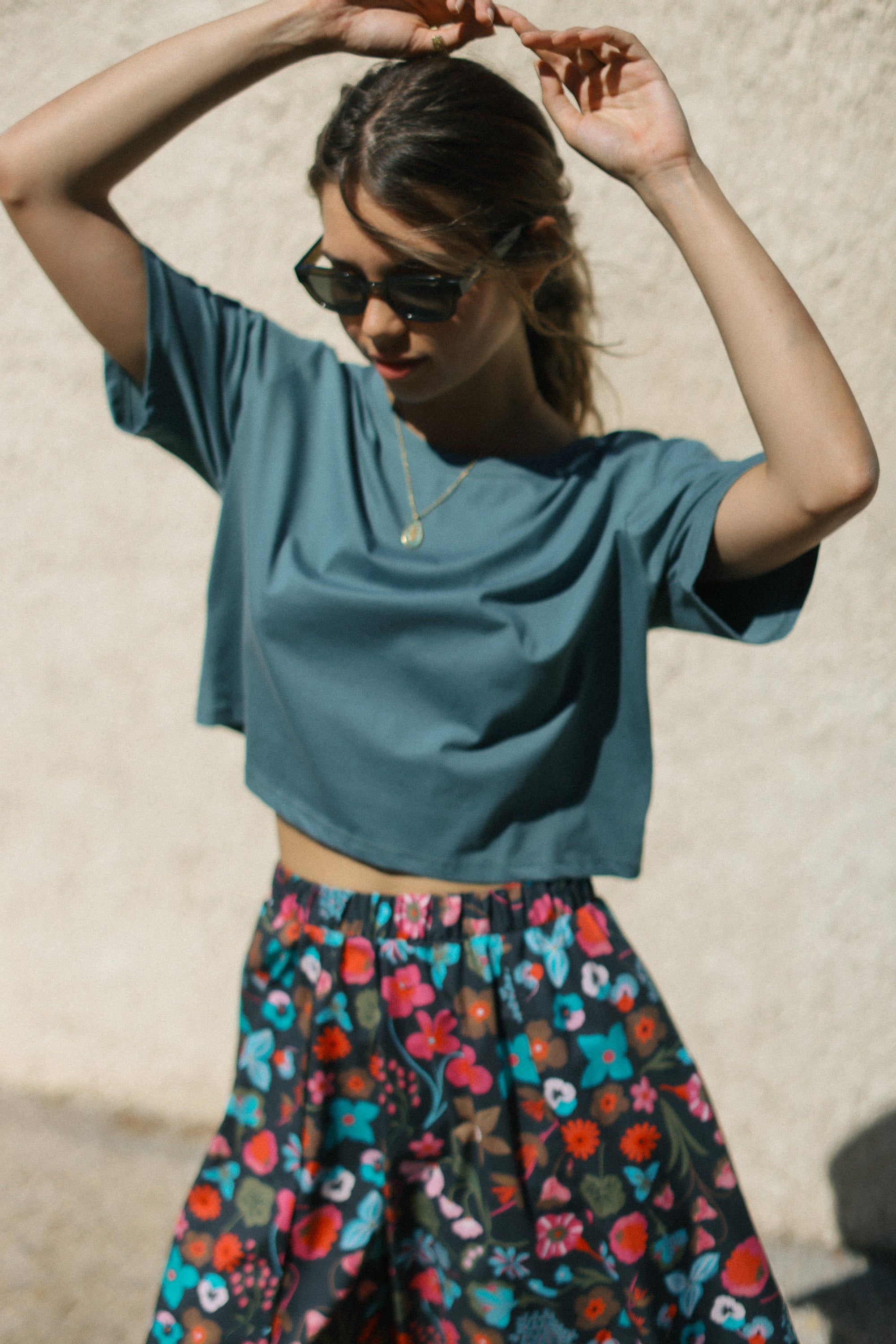 Trista Collar Top (teal)