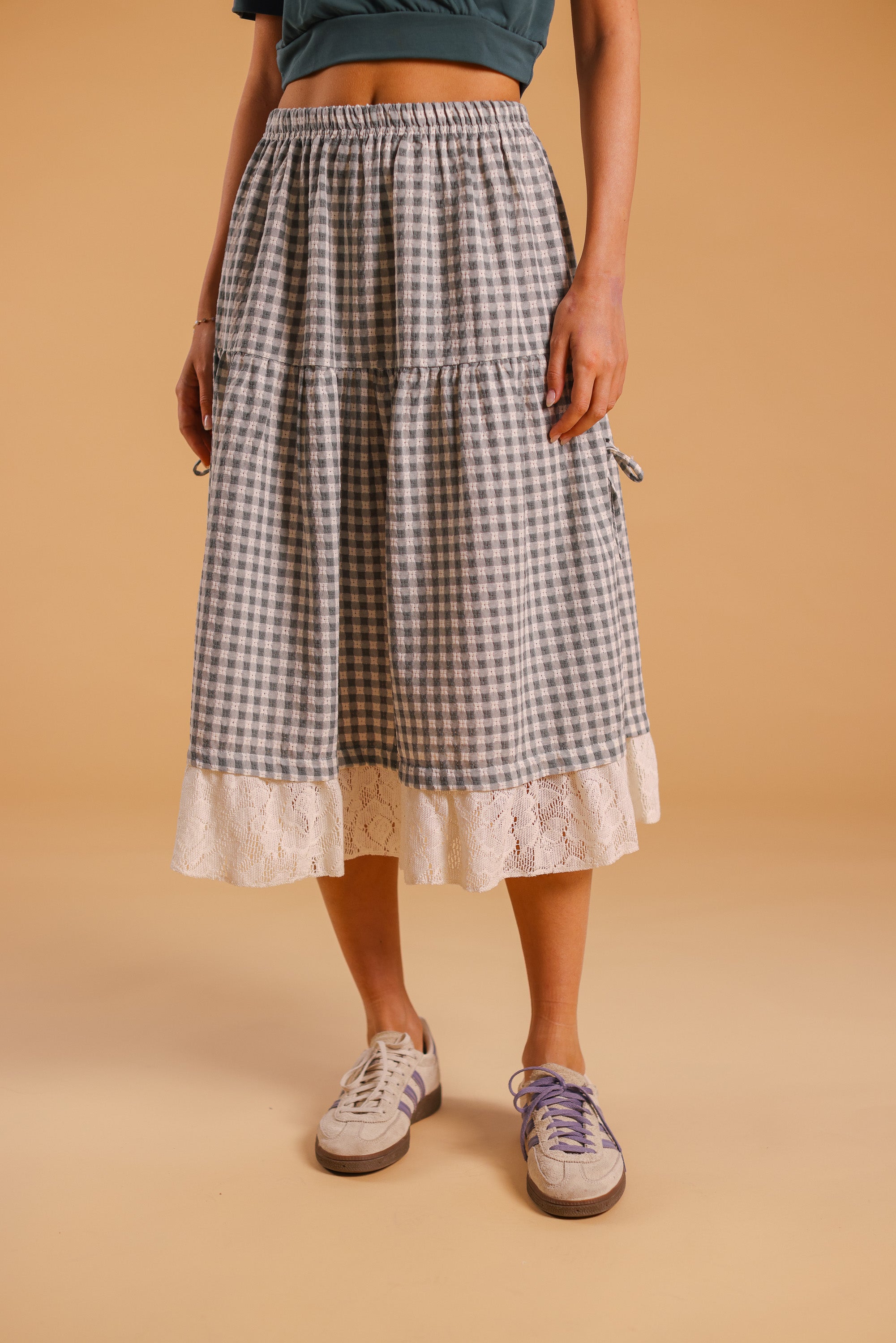 Skirt Malina Green Gingham