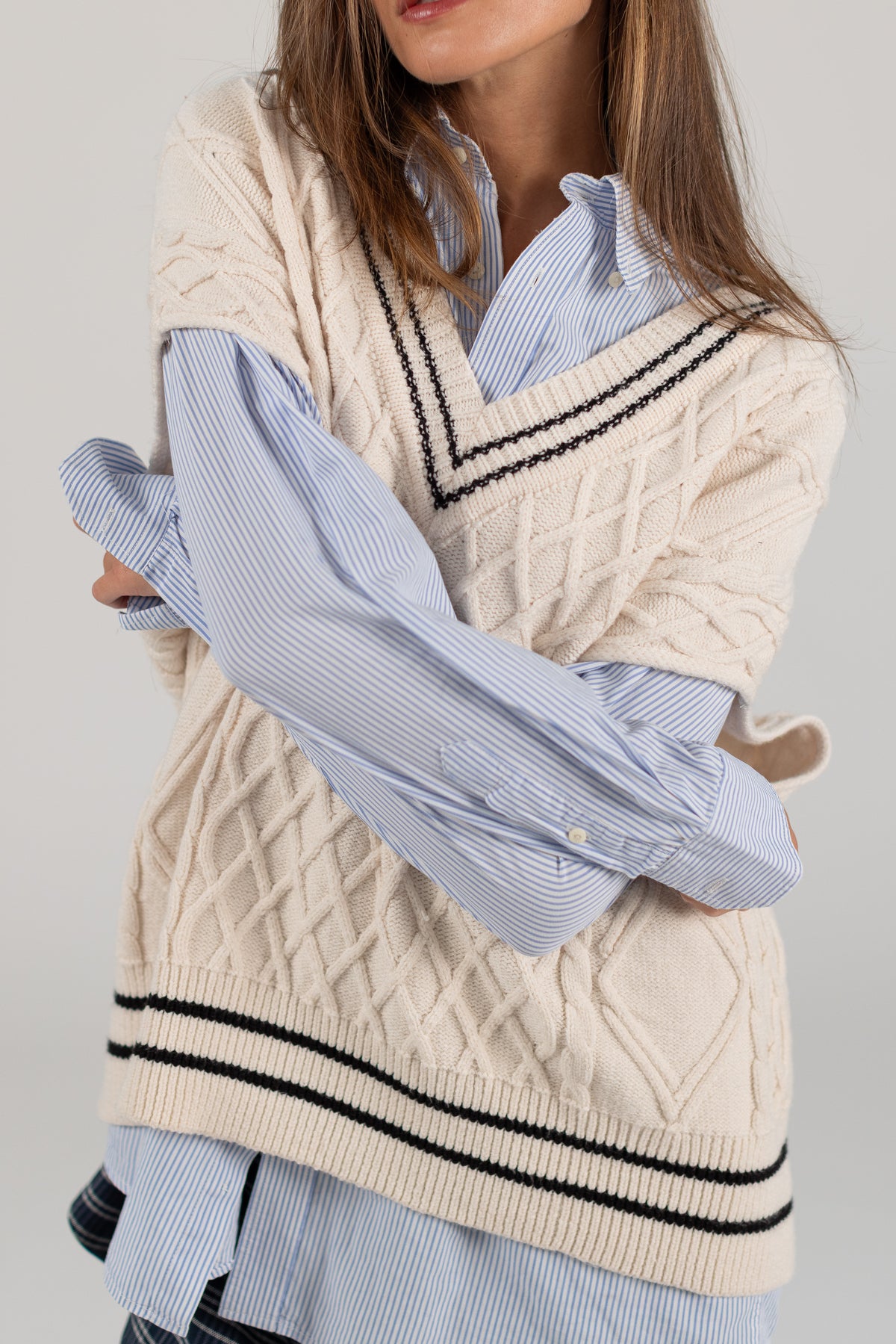 Knit Vest Mardi Cream
