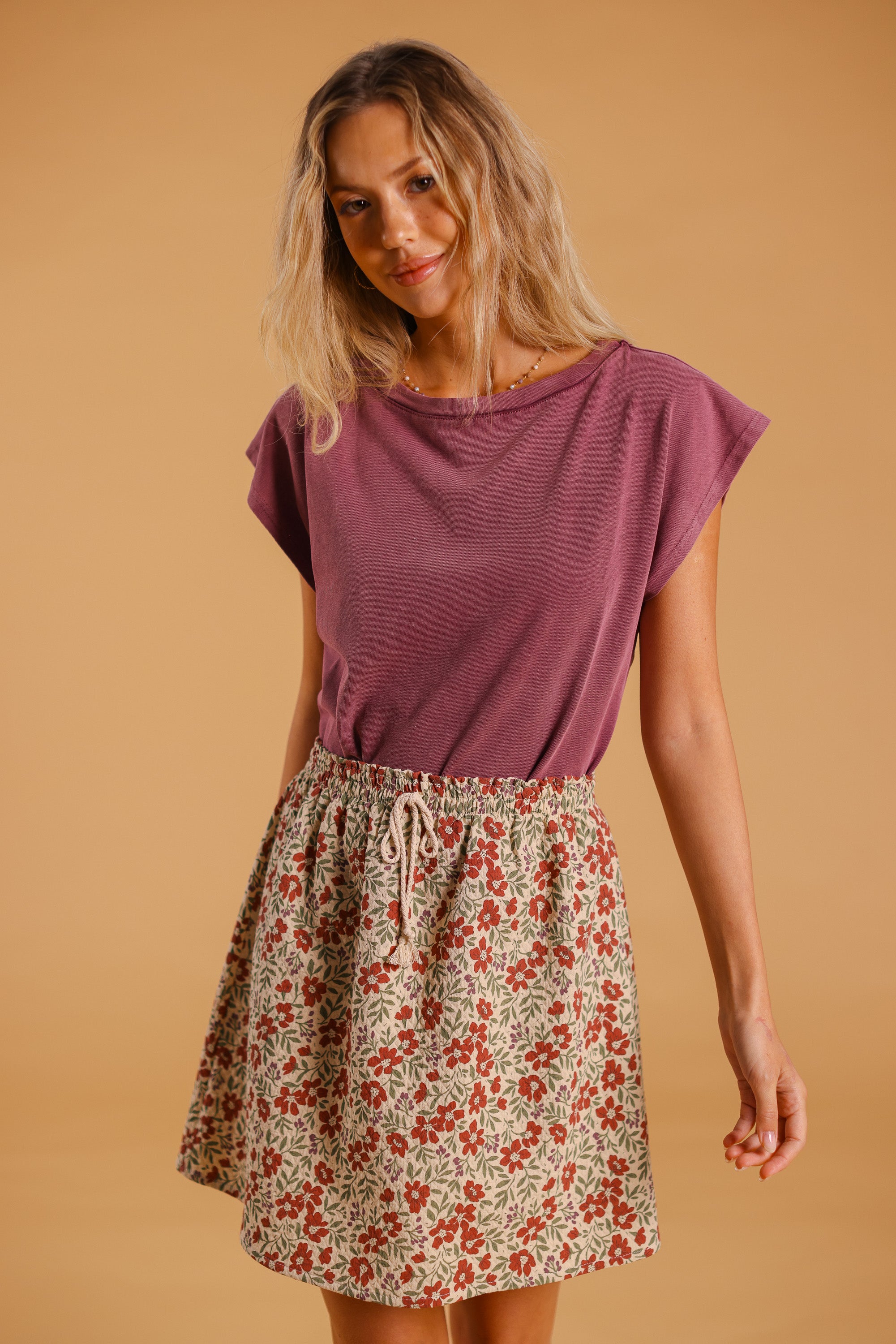 Top Aria Stonewashed Plum
