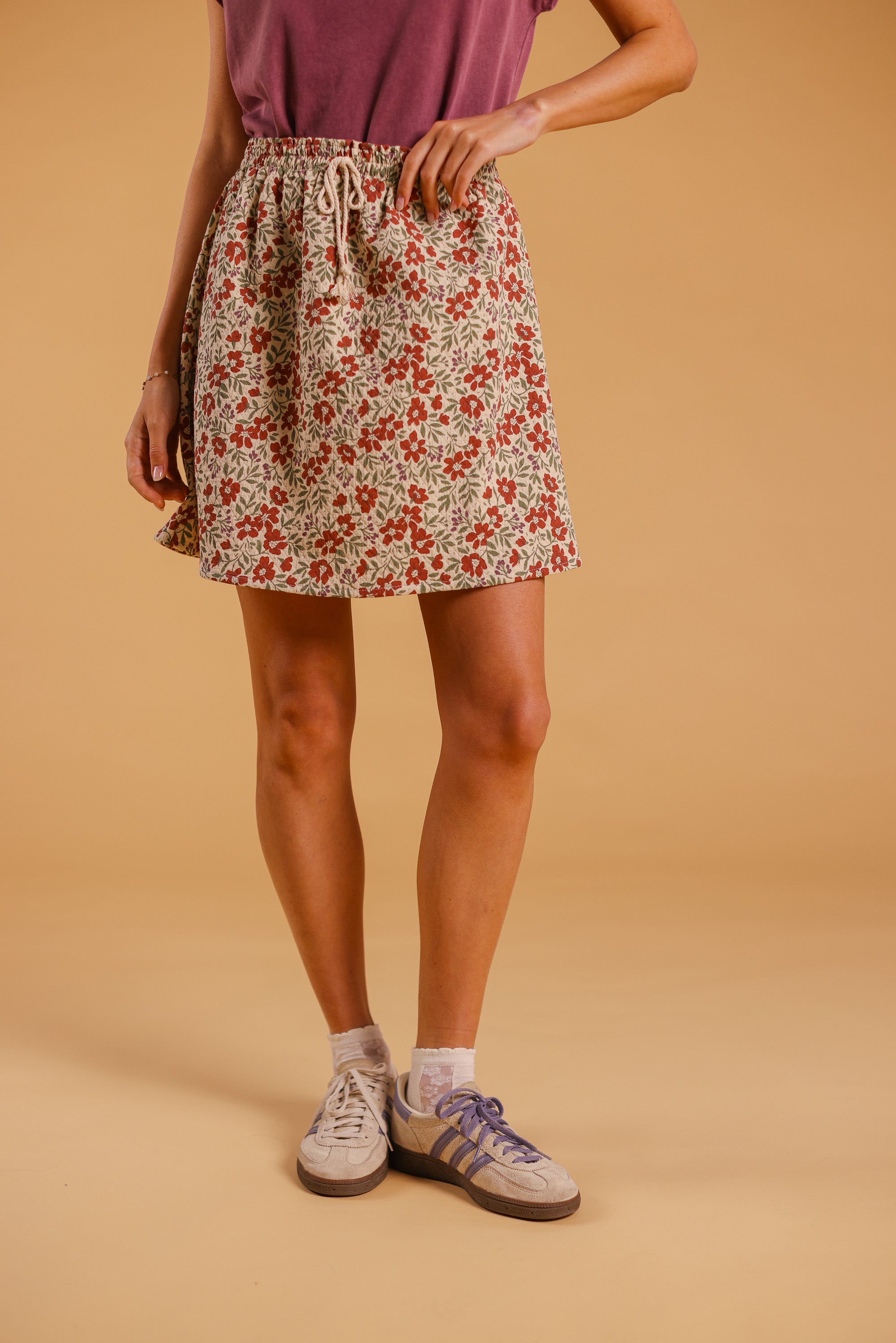 Skirt Mobi Cream Floral