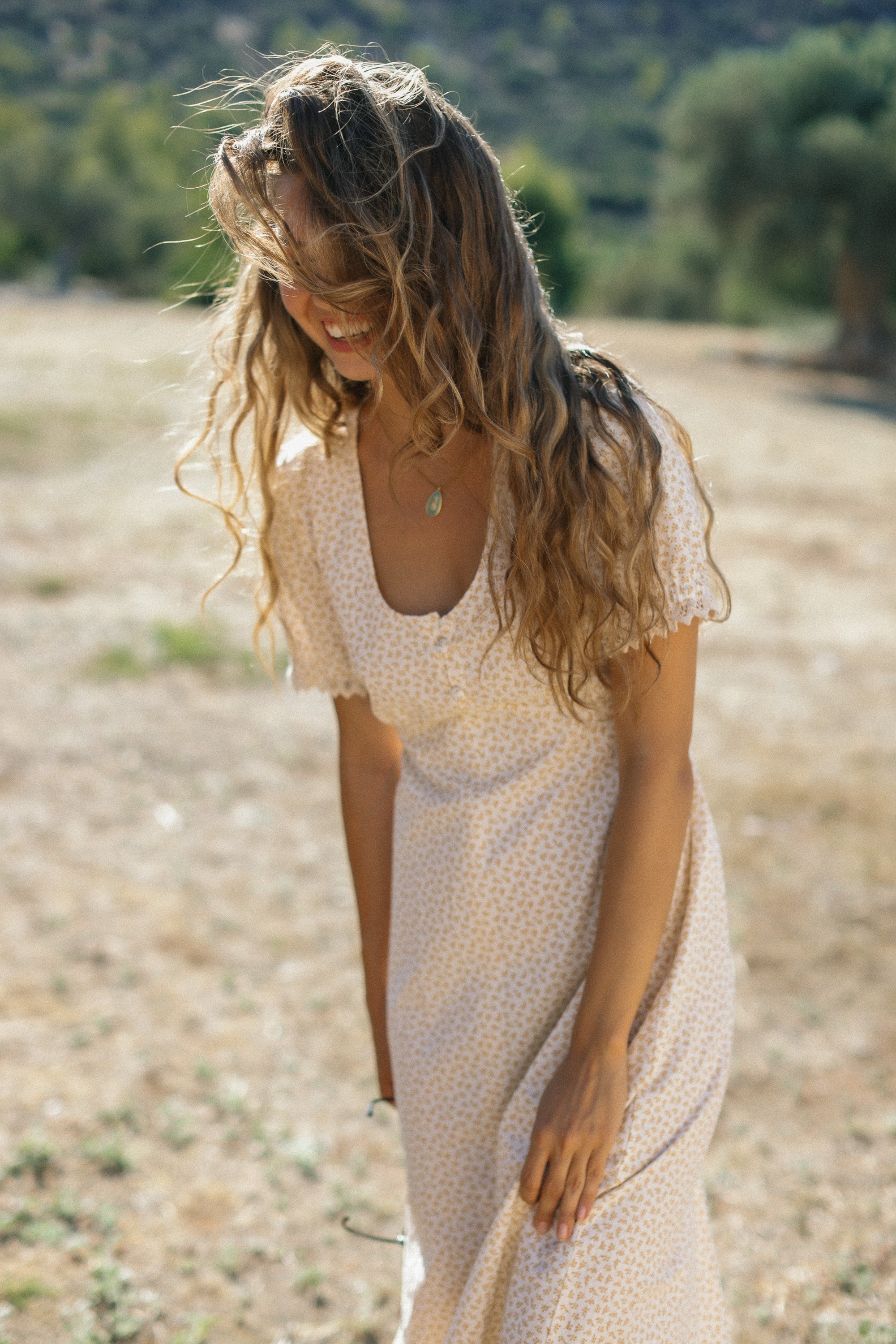 Dress Wilhelmina cream blossom