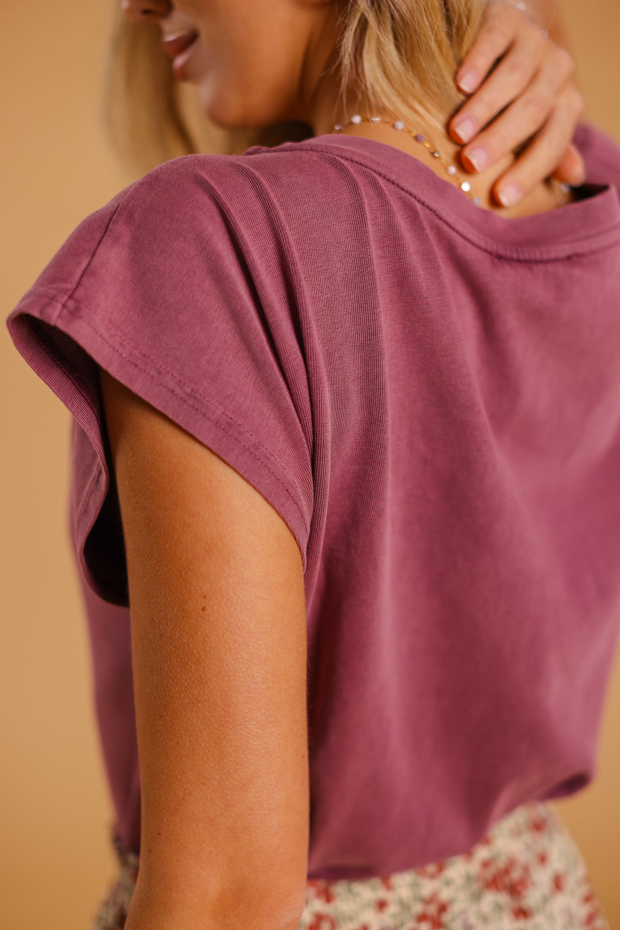 Top Aria Stonewashed Plum