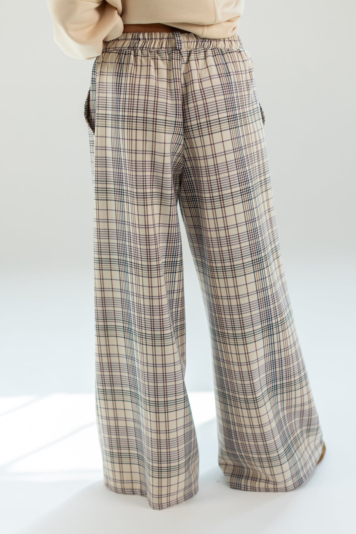 Trousers Jana Cream Plaid