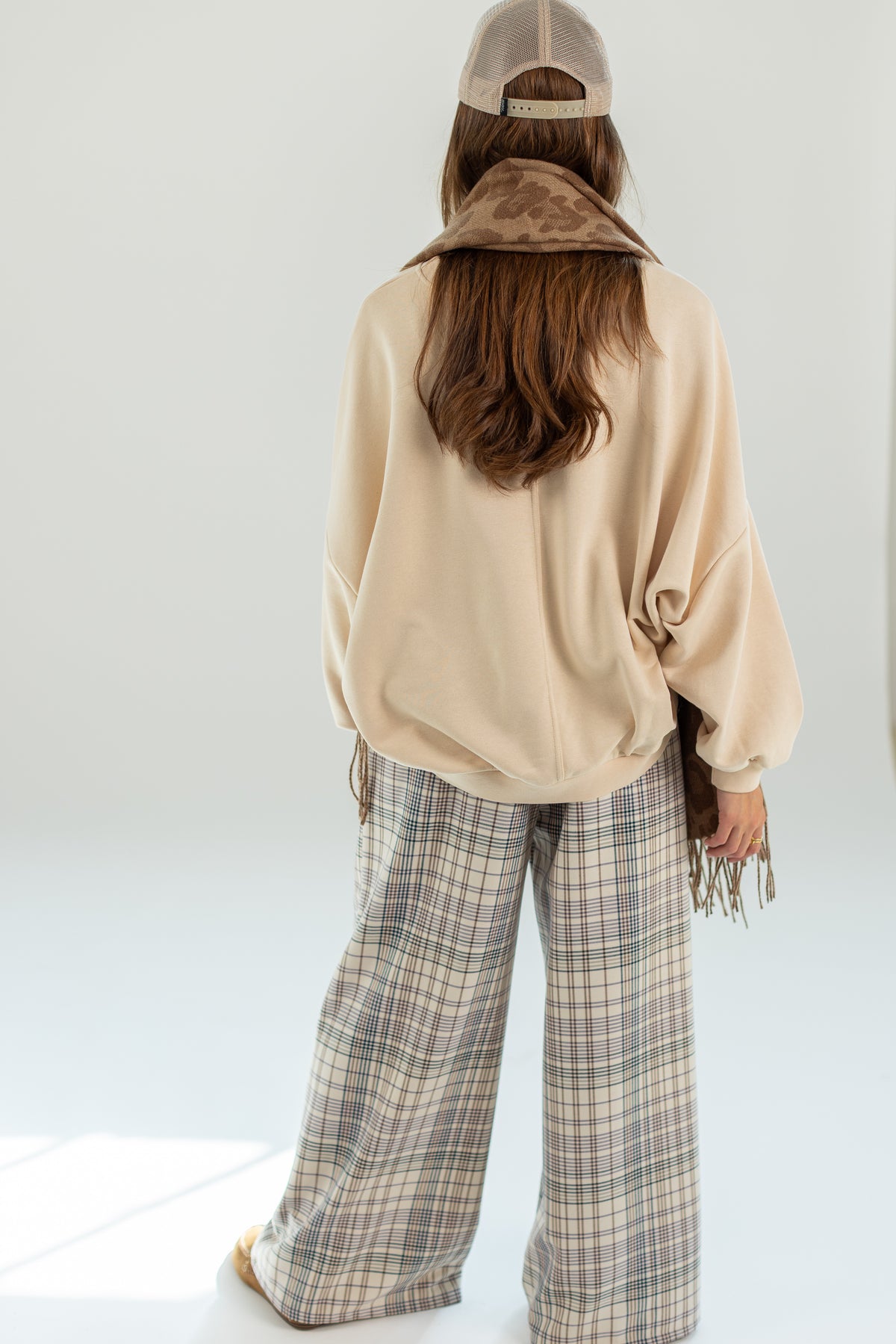 Trousers Jana Cream Plaid