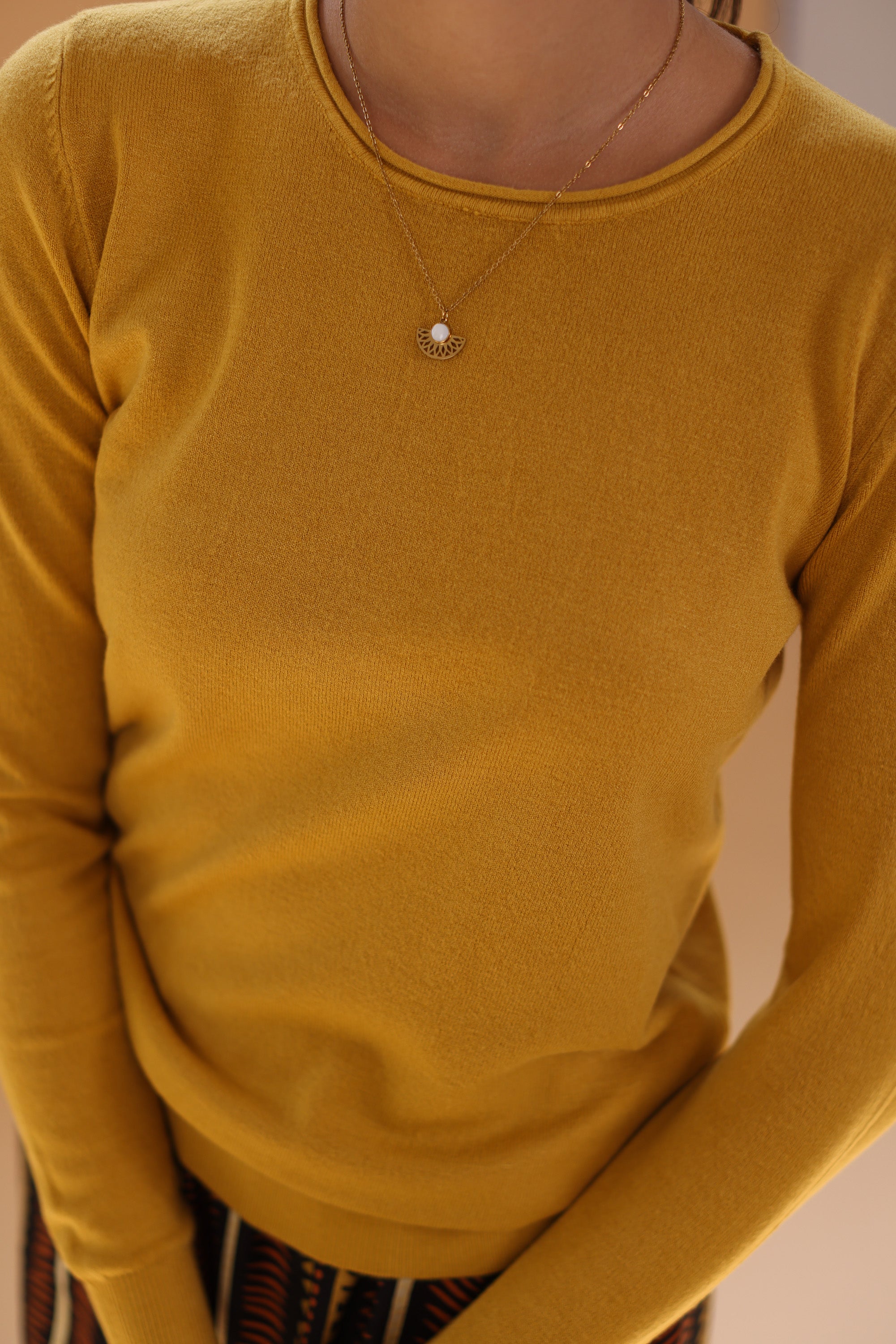 Knit Sweater Ewan Mustard